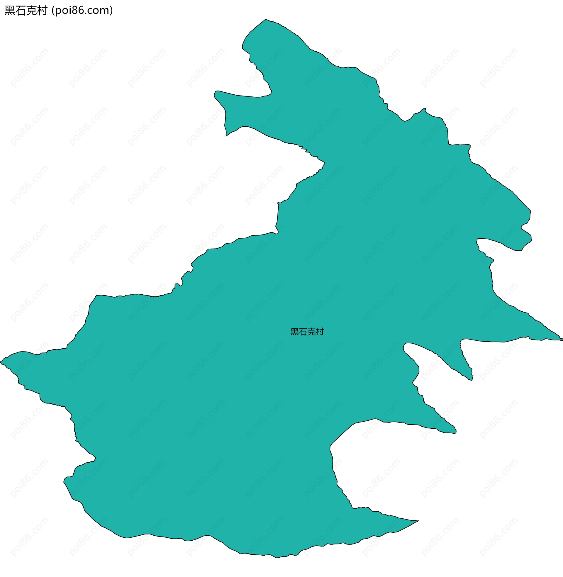 黑石克村边界地图