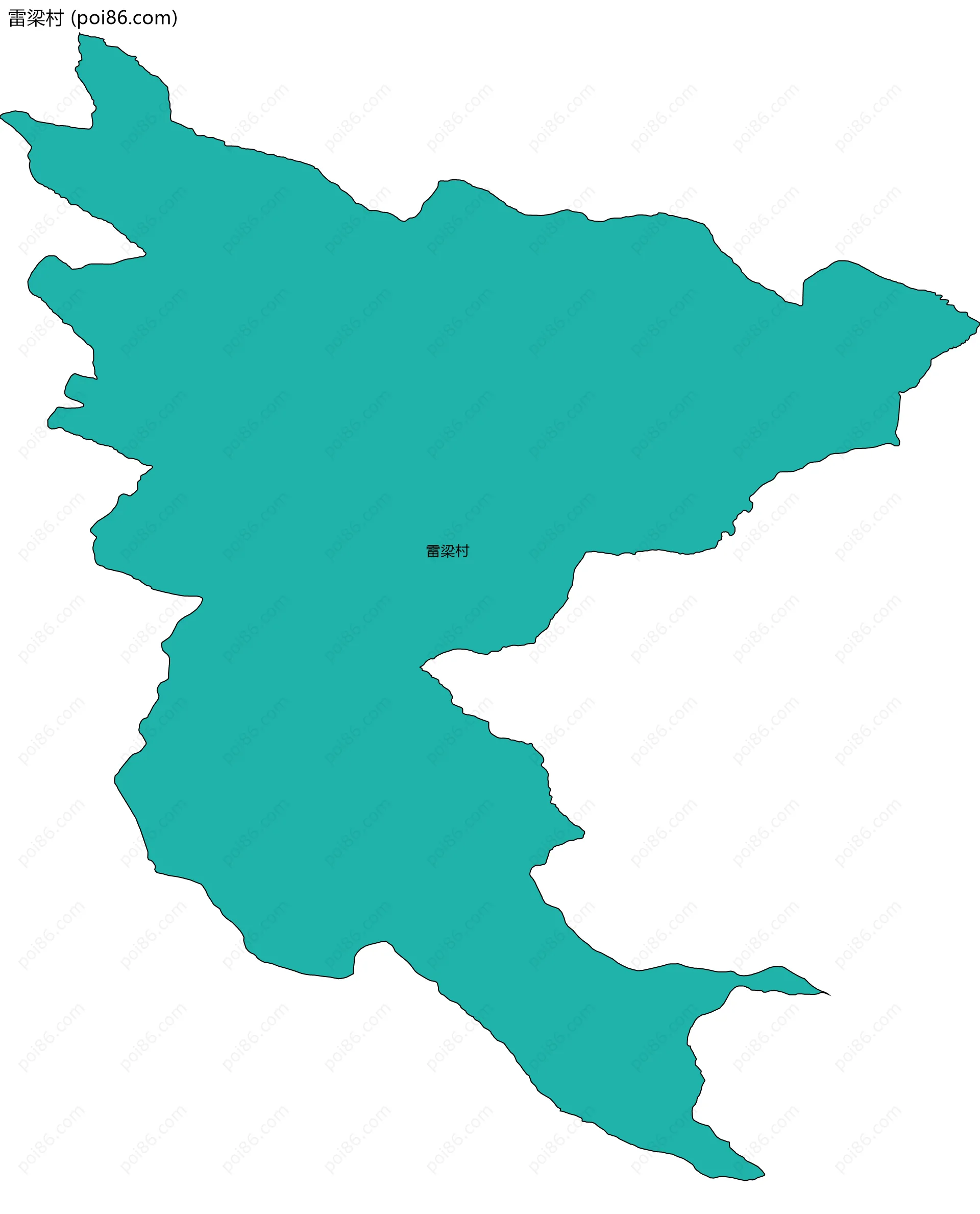 雷梁村边界地图