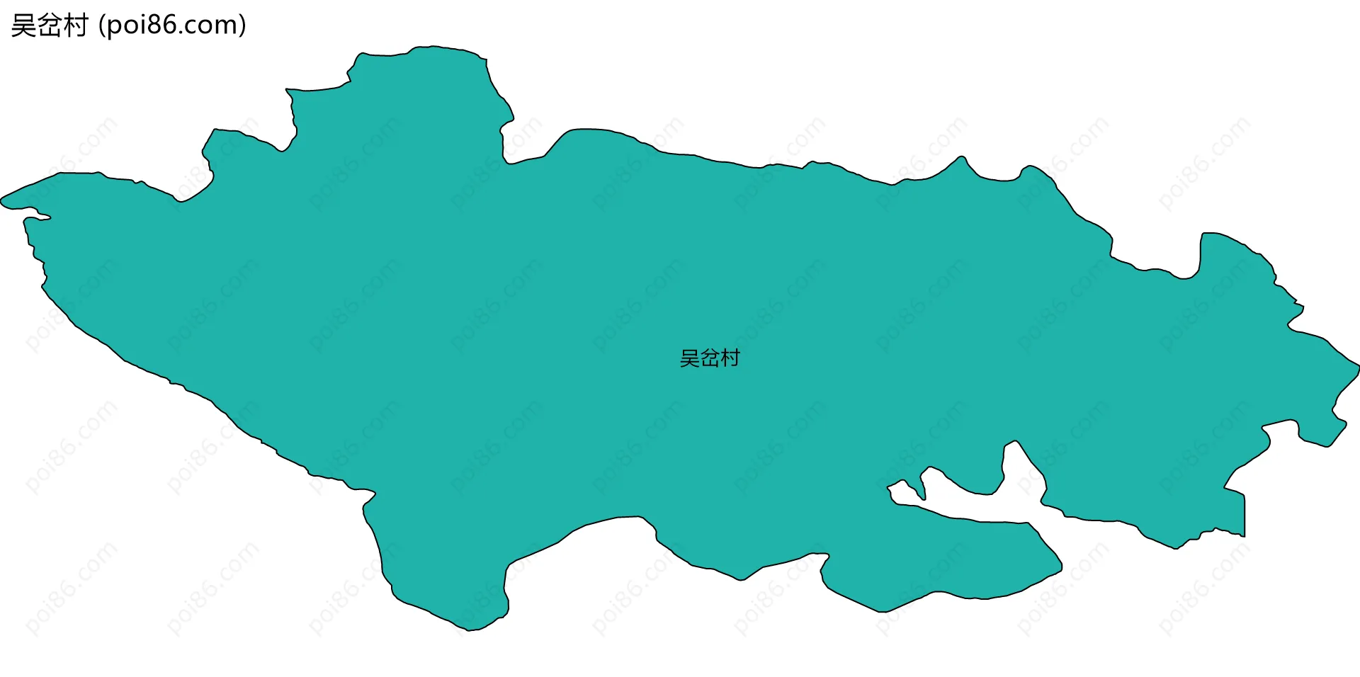 吴岔村边界地图