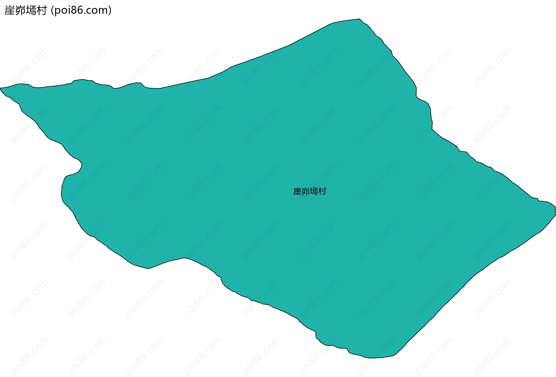 崖峁墕村边界地图