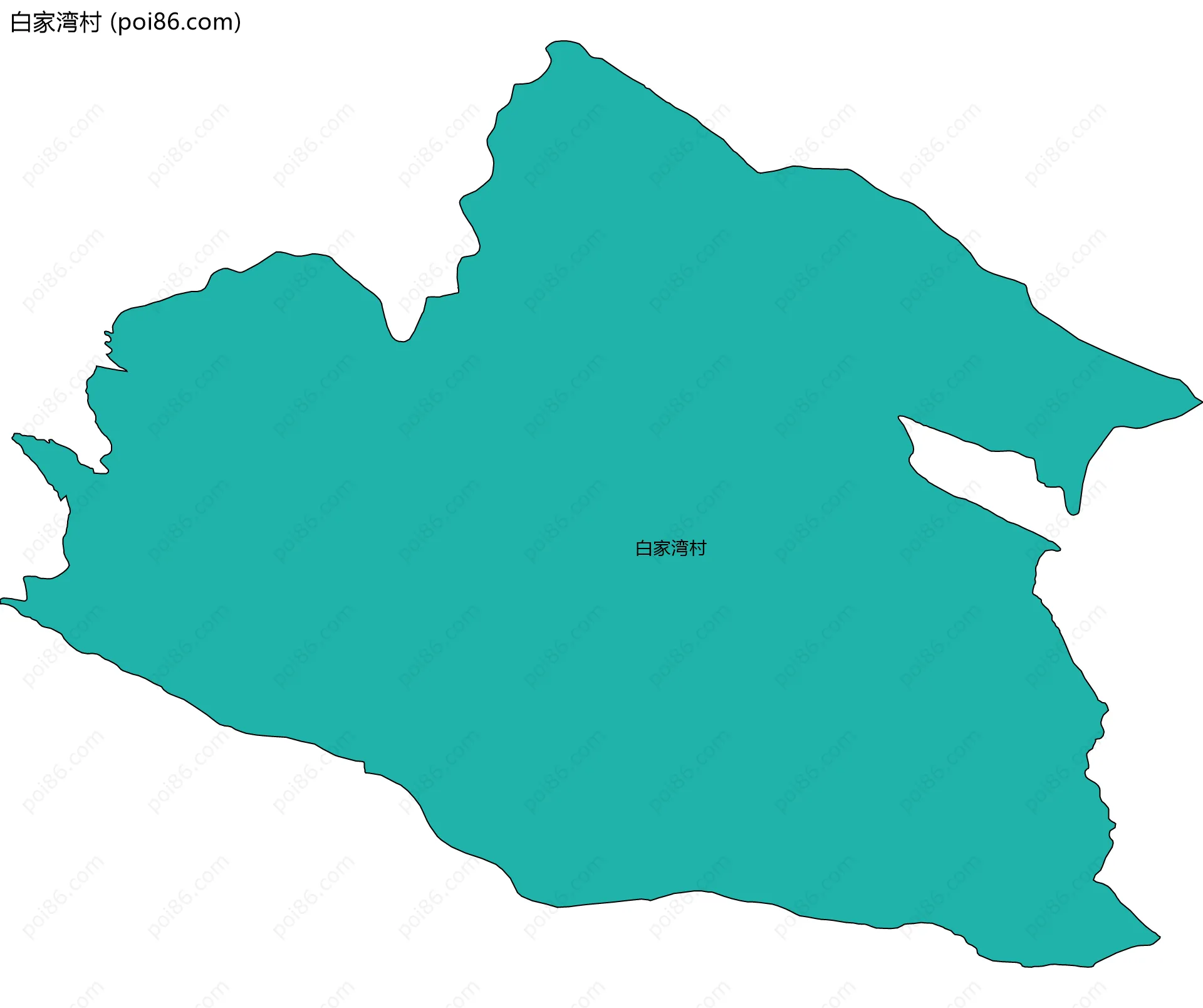 白家湾村边界地图