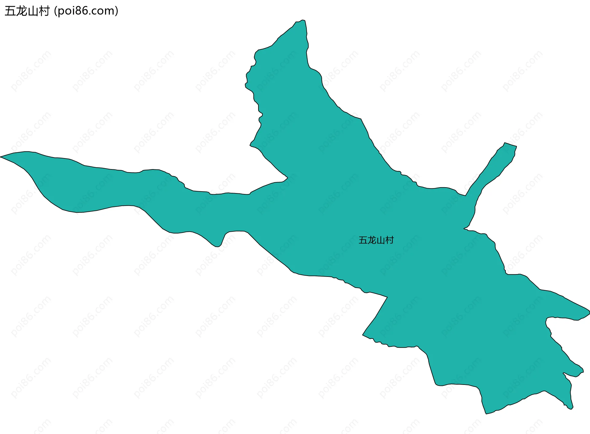 五龙山村边界地图