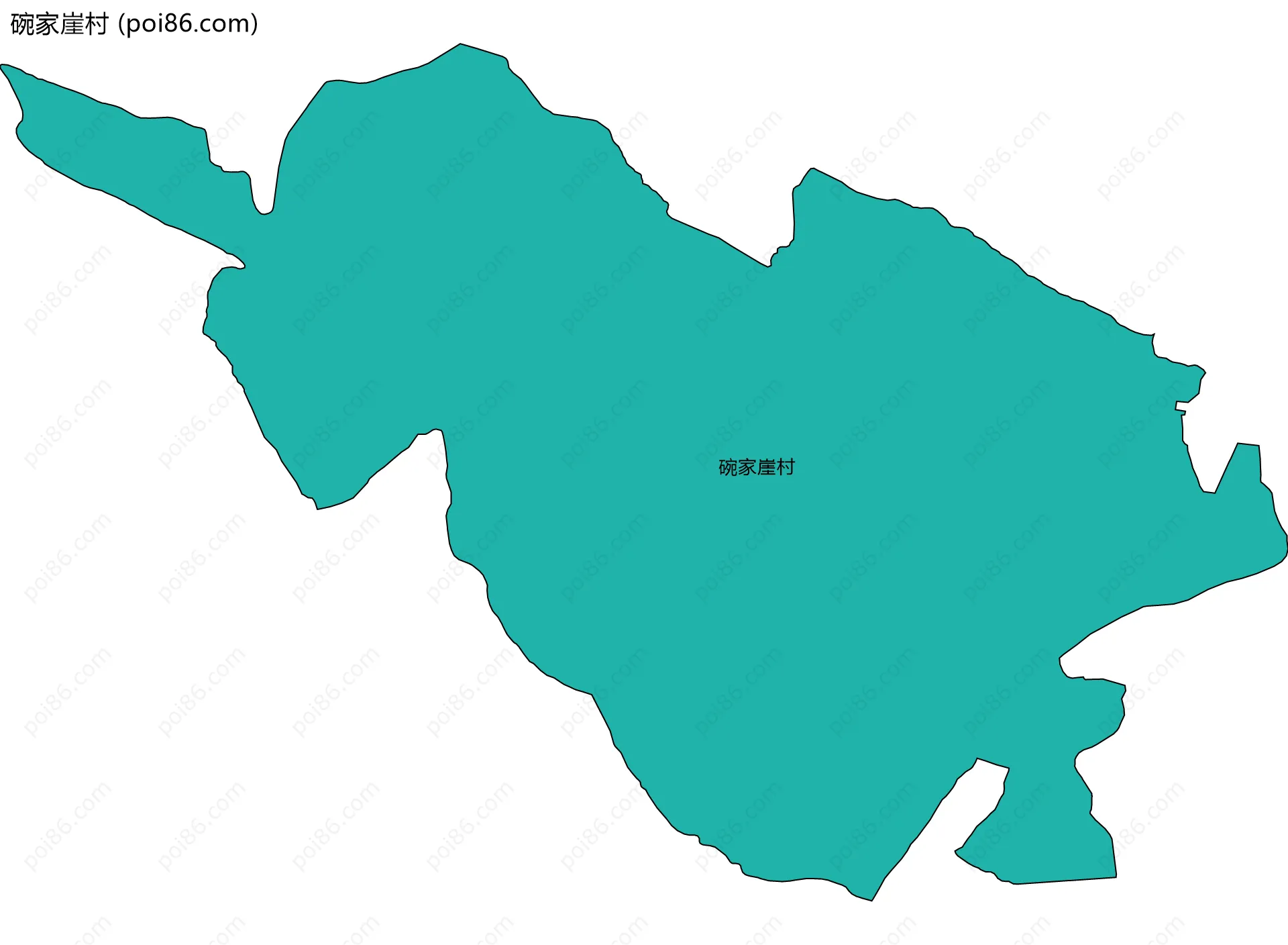 碗家崖村边界地图