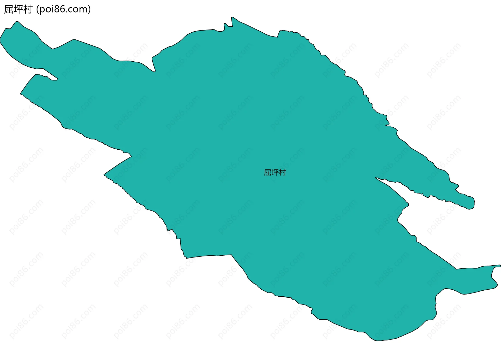 屈坪村边界地图