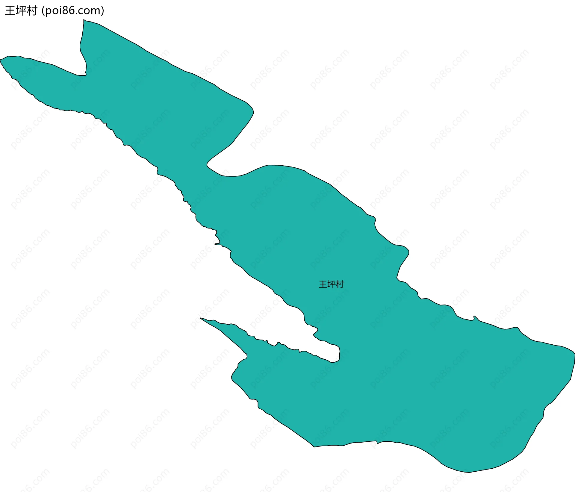 王坪村边界地图