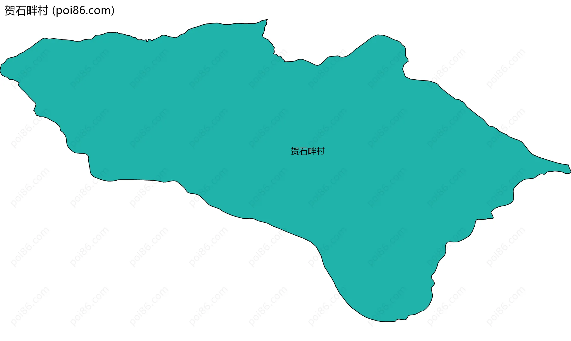 贺石畔村边界地图
