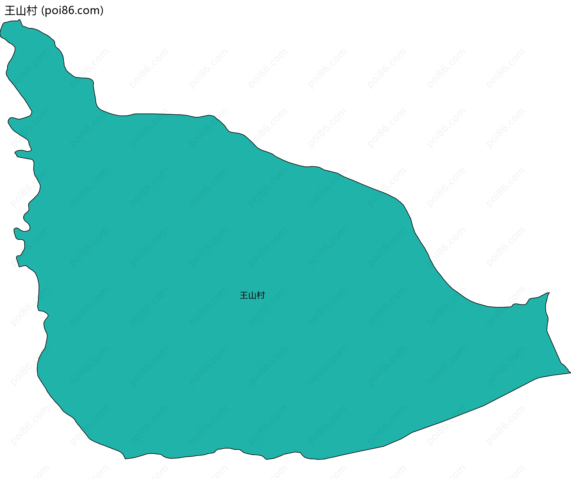 王山村边界地图