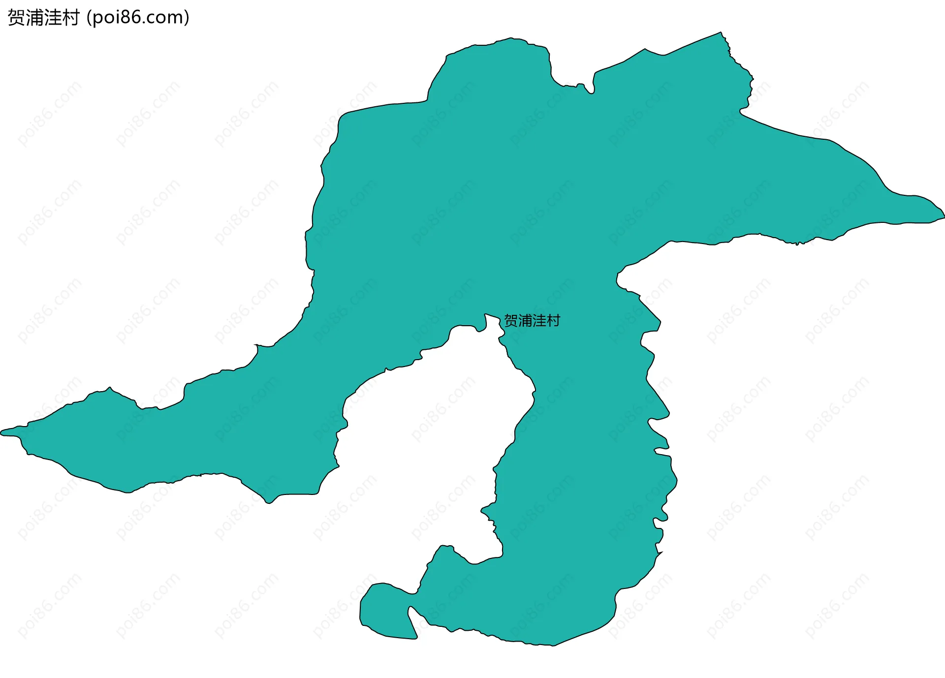 贺浦洼村边界地图