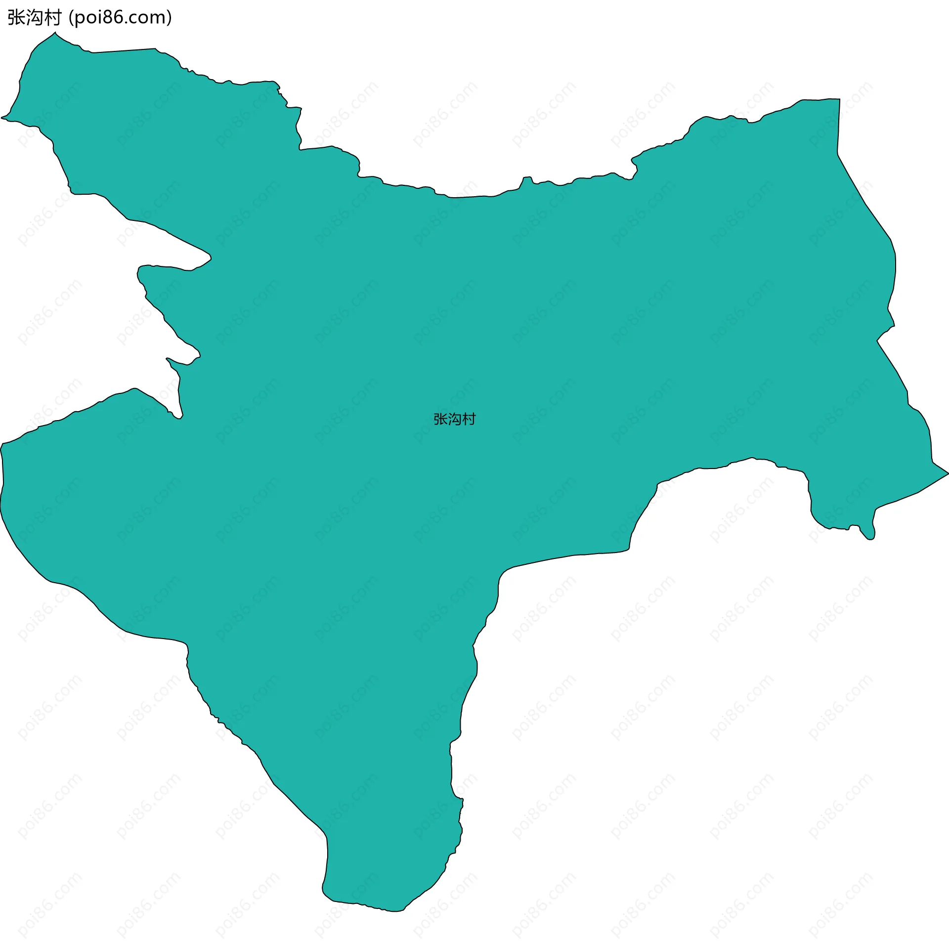 张沟村边界地图