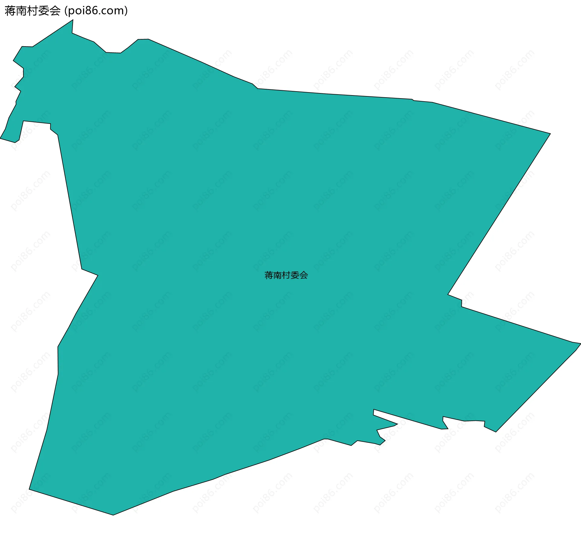 蒋南村委会边界地图