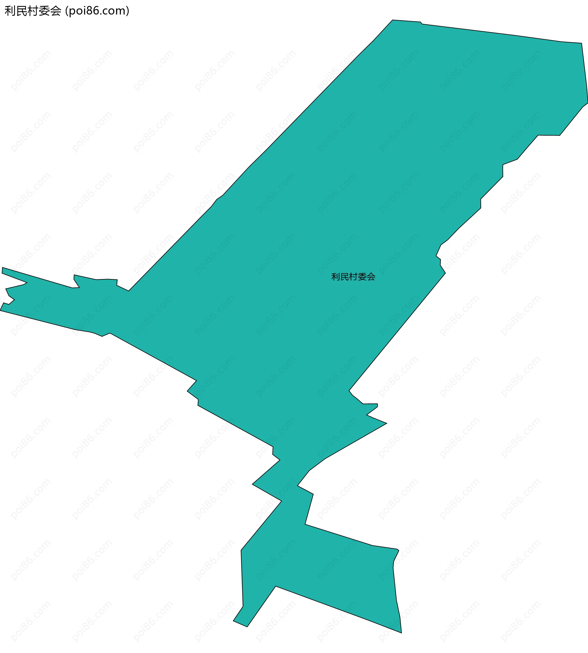 利民村委会边界地图