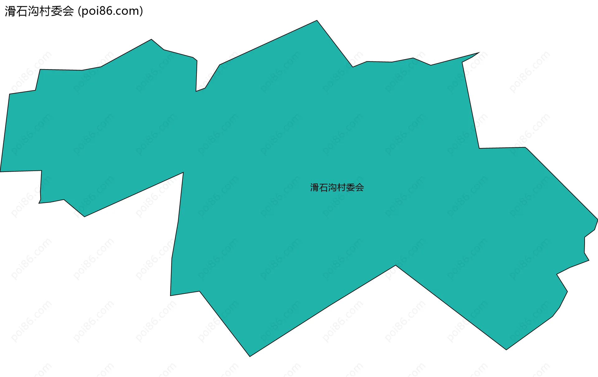 滑石沟村委会边界地图
