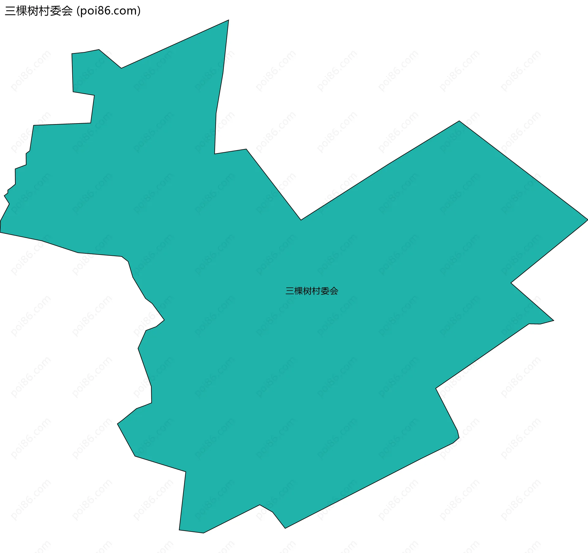 三棵树村委会边界地图