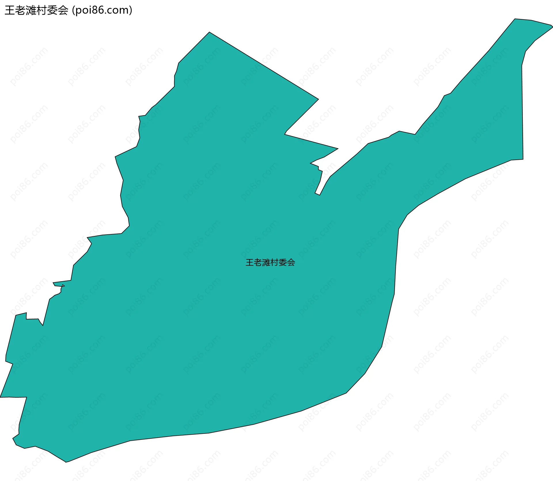 王老滩村委会边界地图