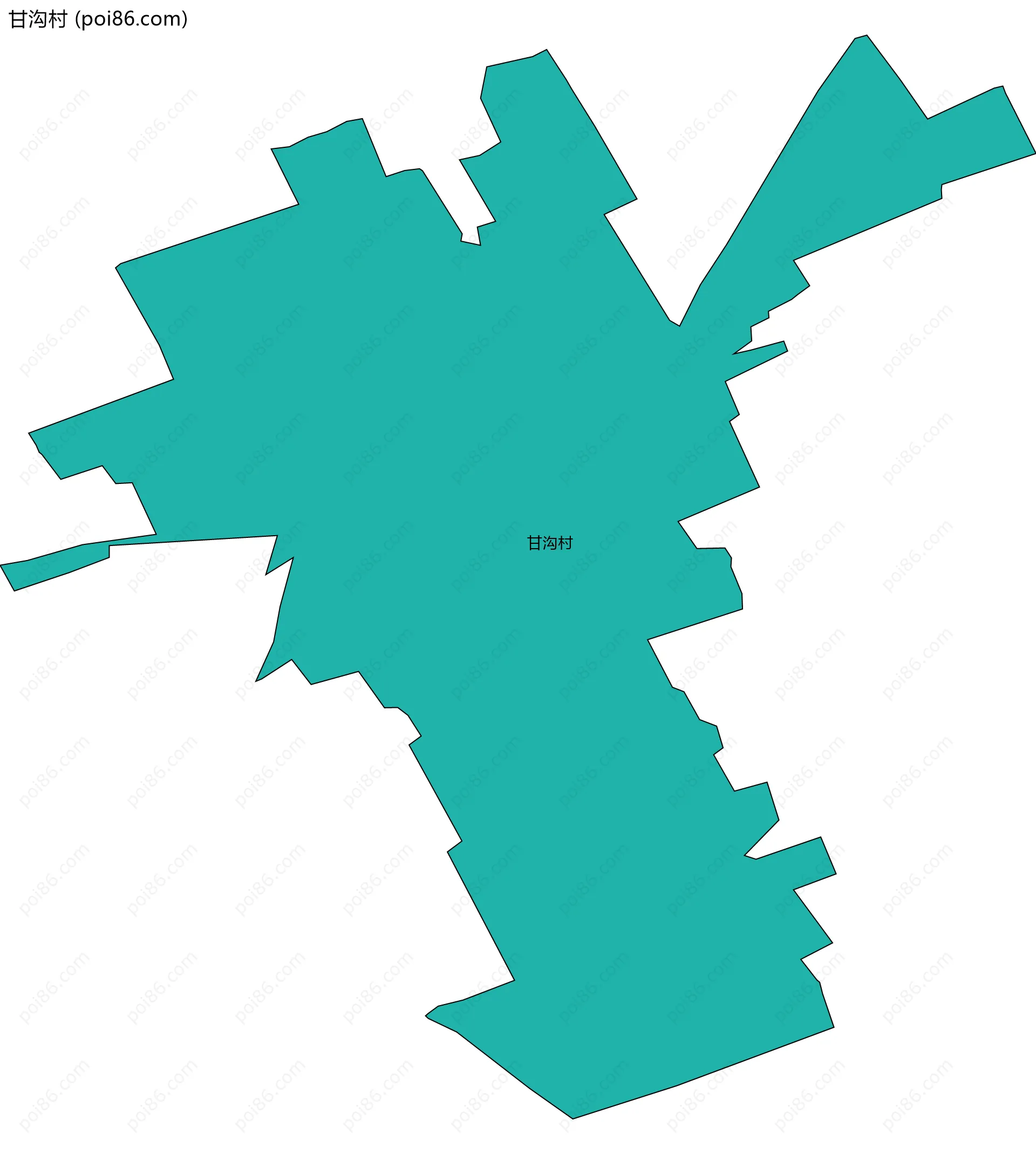 甘沟村边界地图