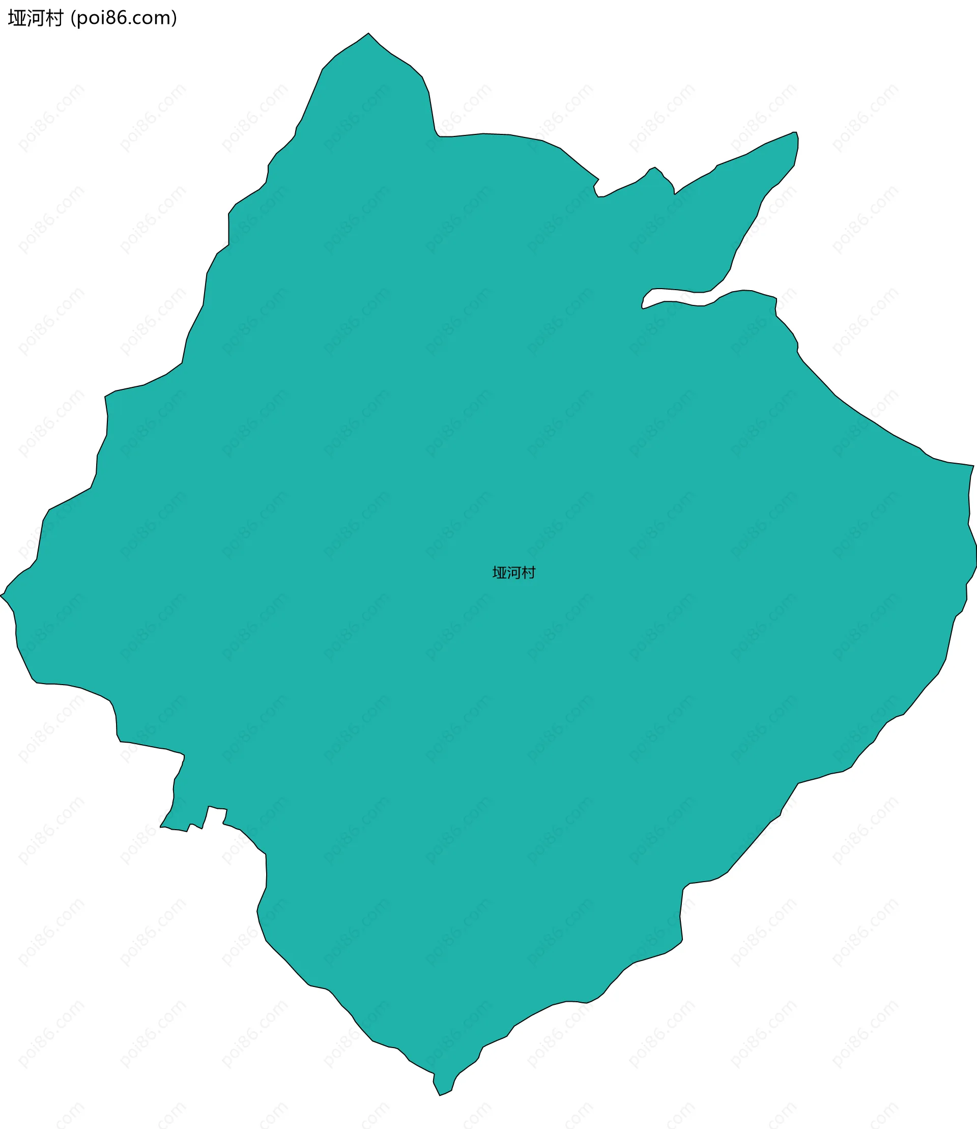 垭河村边界地图