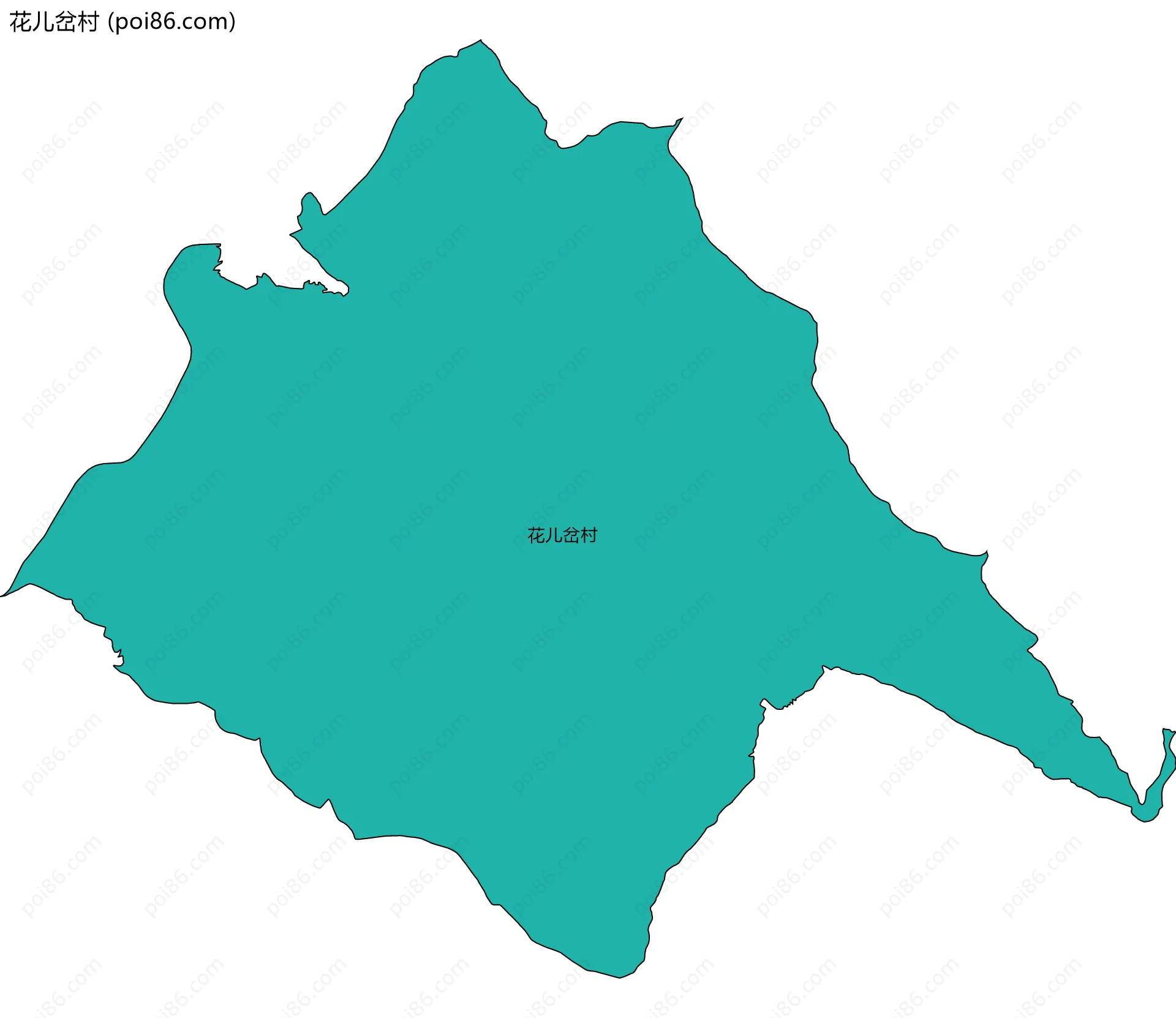 花儿岔村边界地图