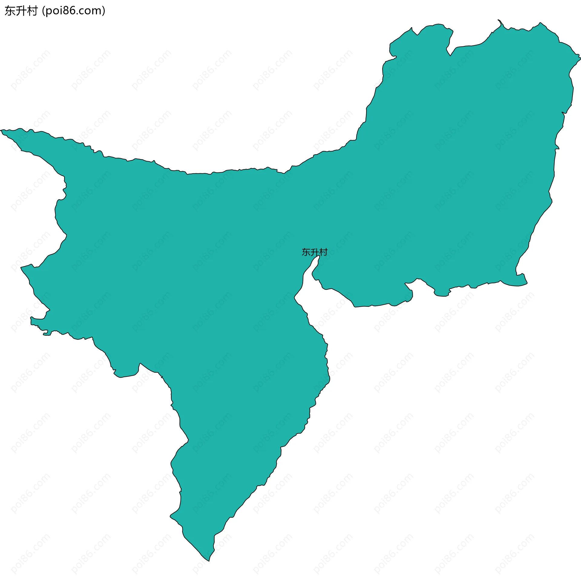 东升村边界地图