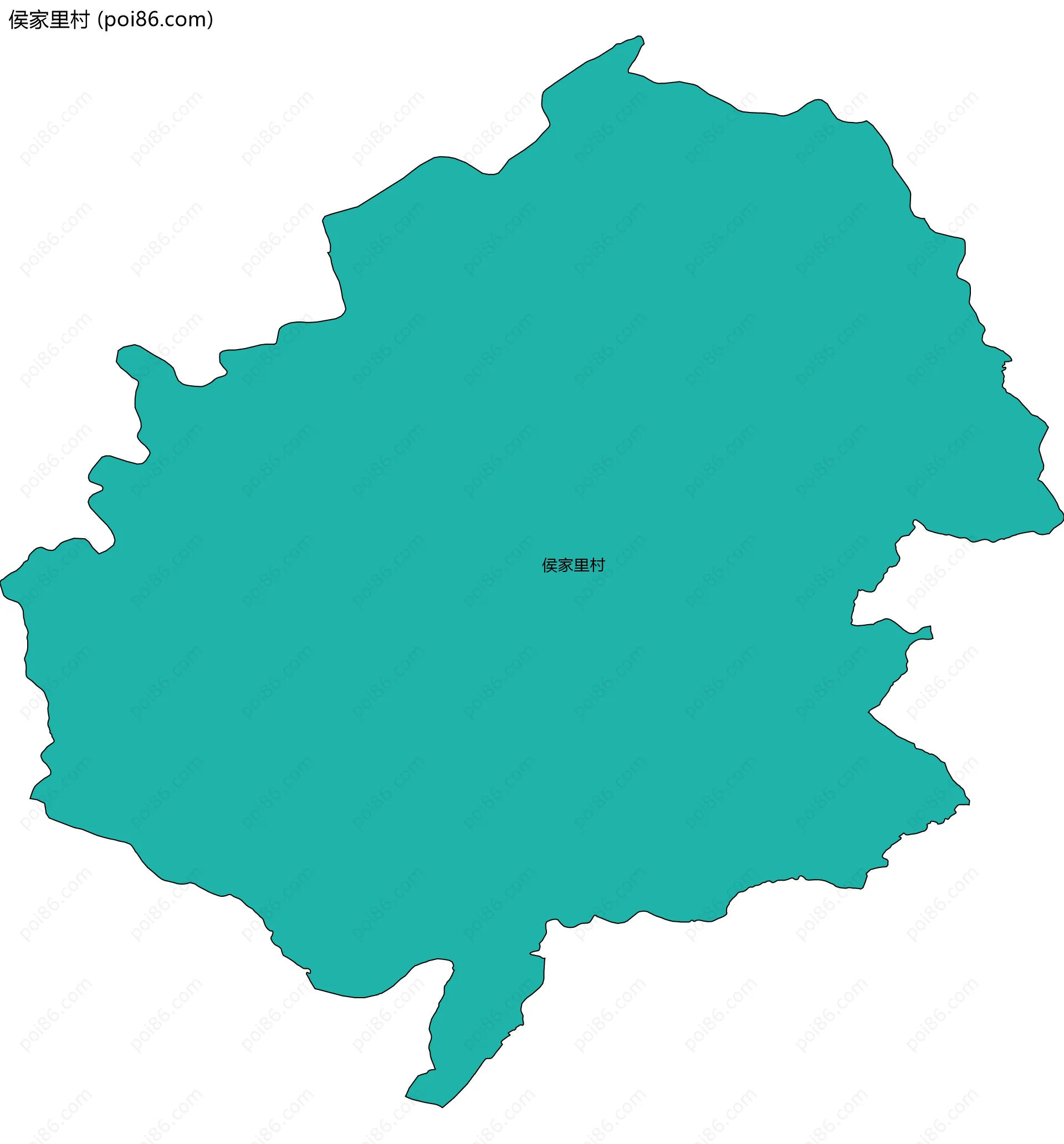 侯家里村边界地图