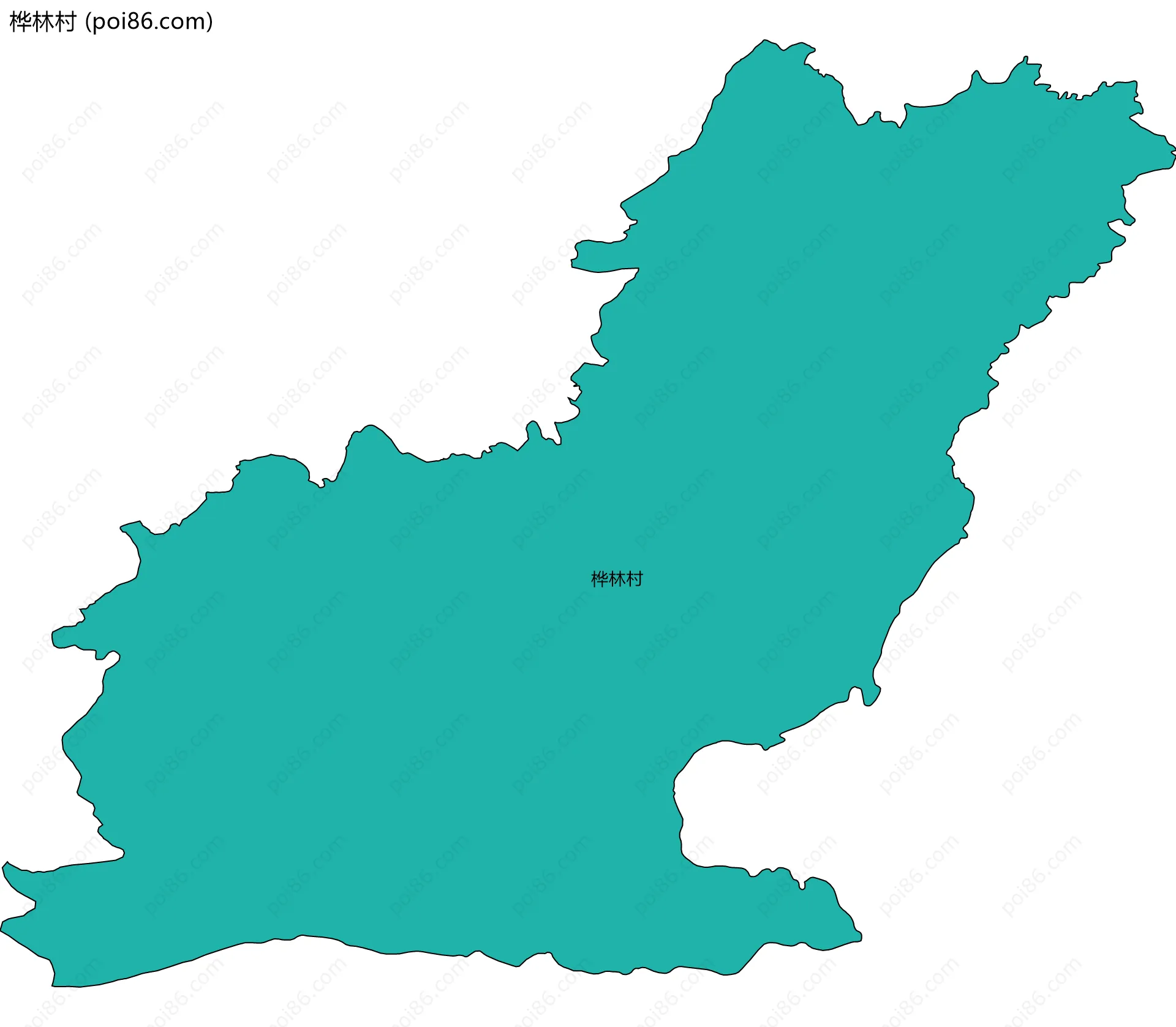 桦林村边界地图