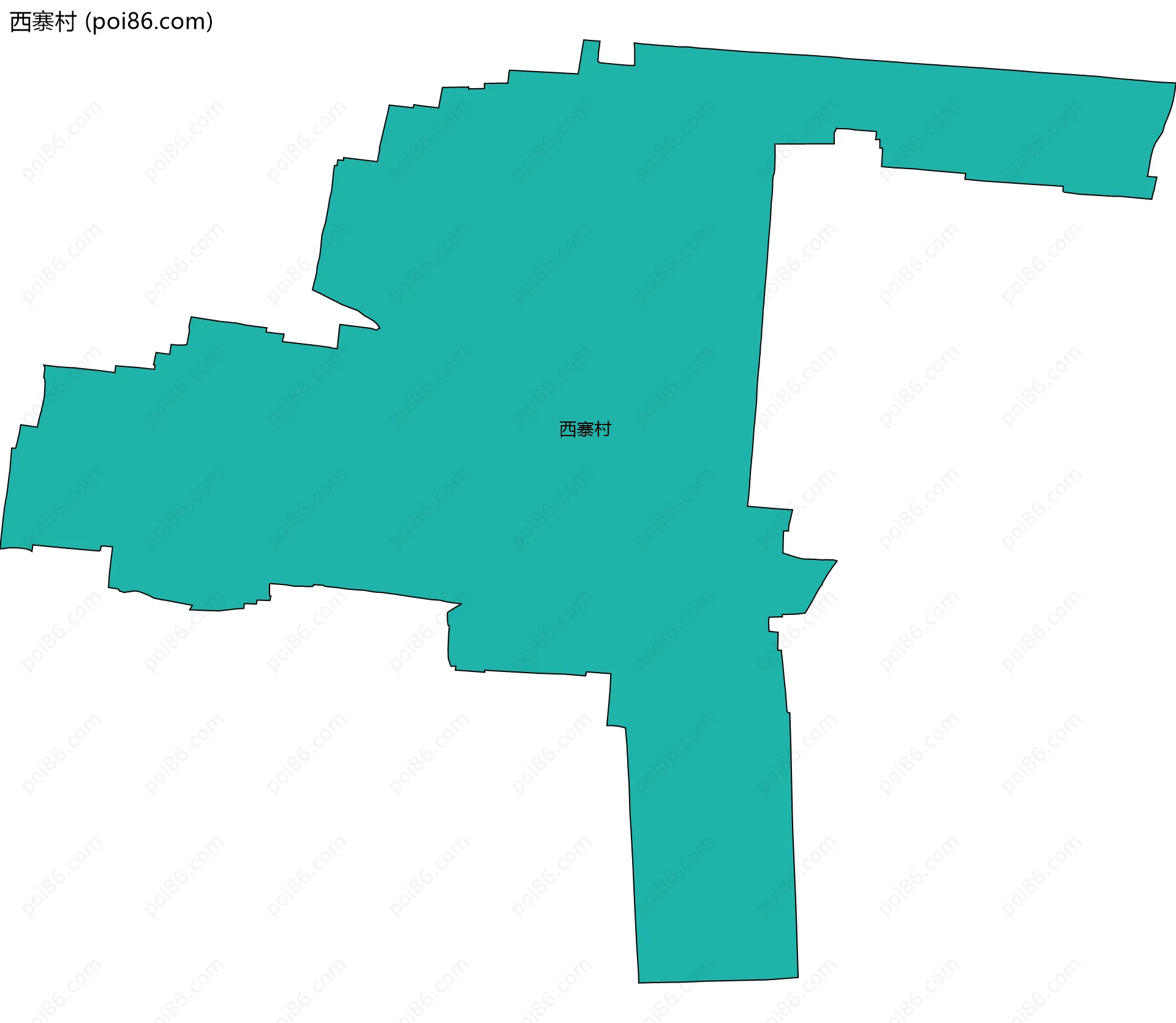 西寨村边界地图