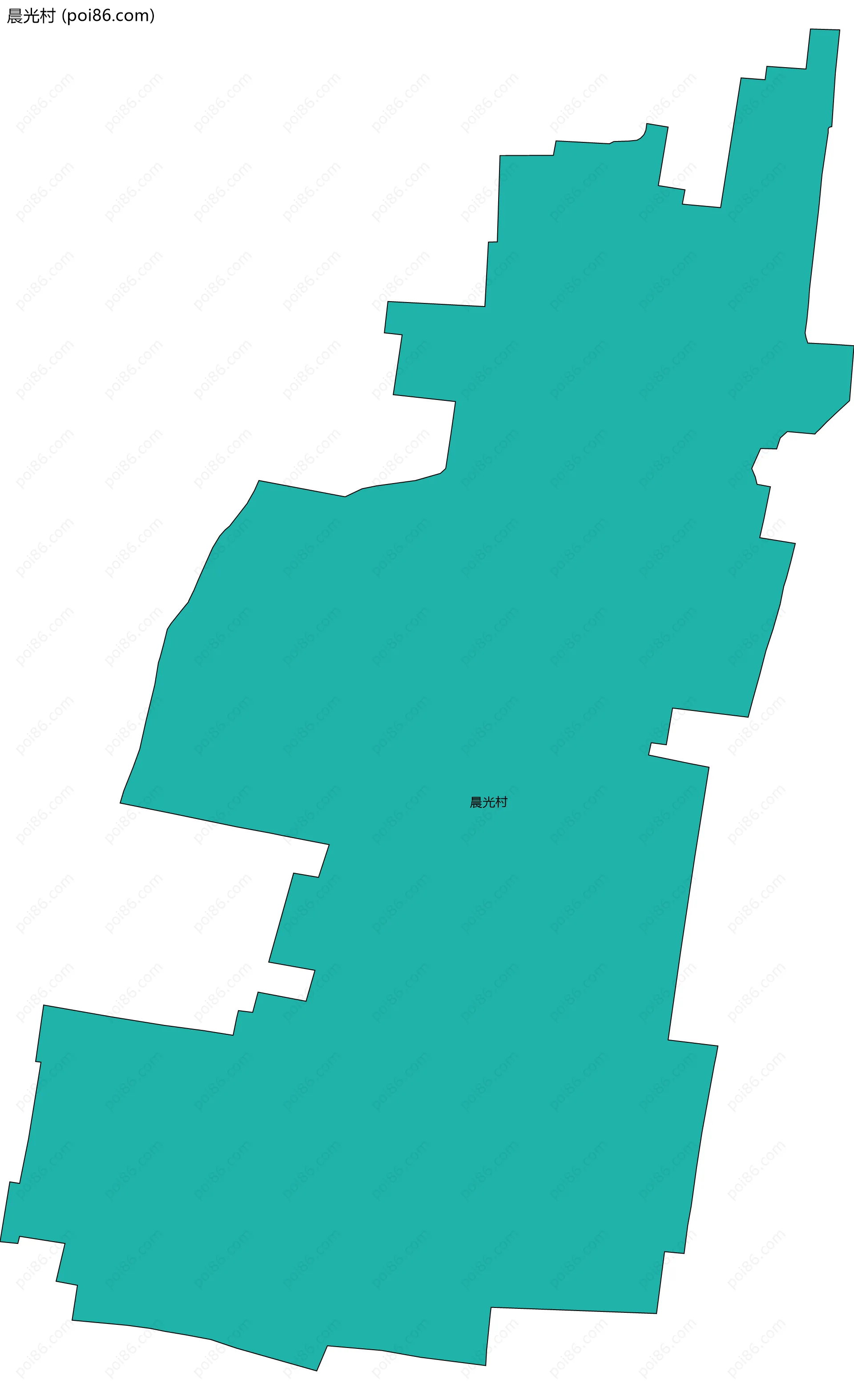 晨光村边界地图