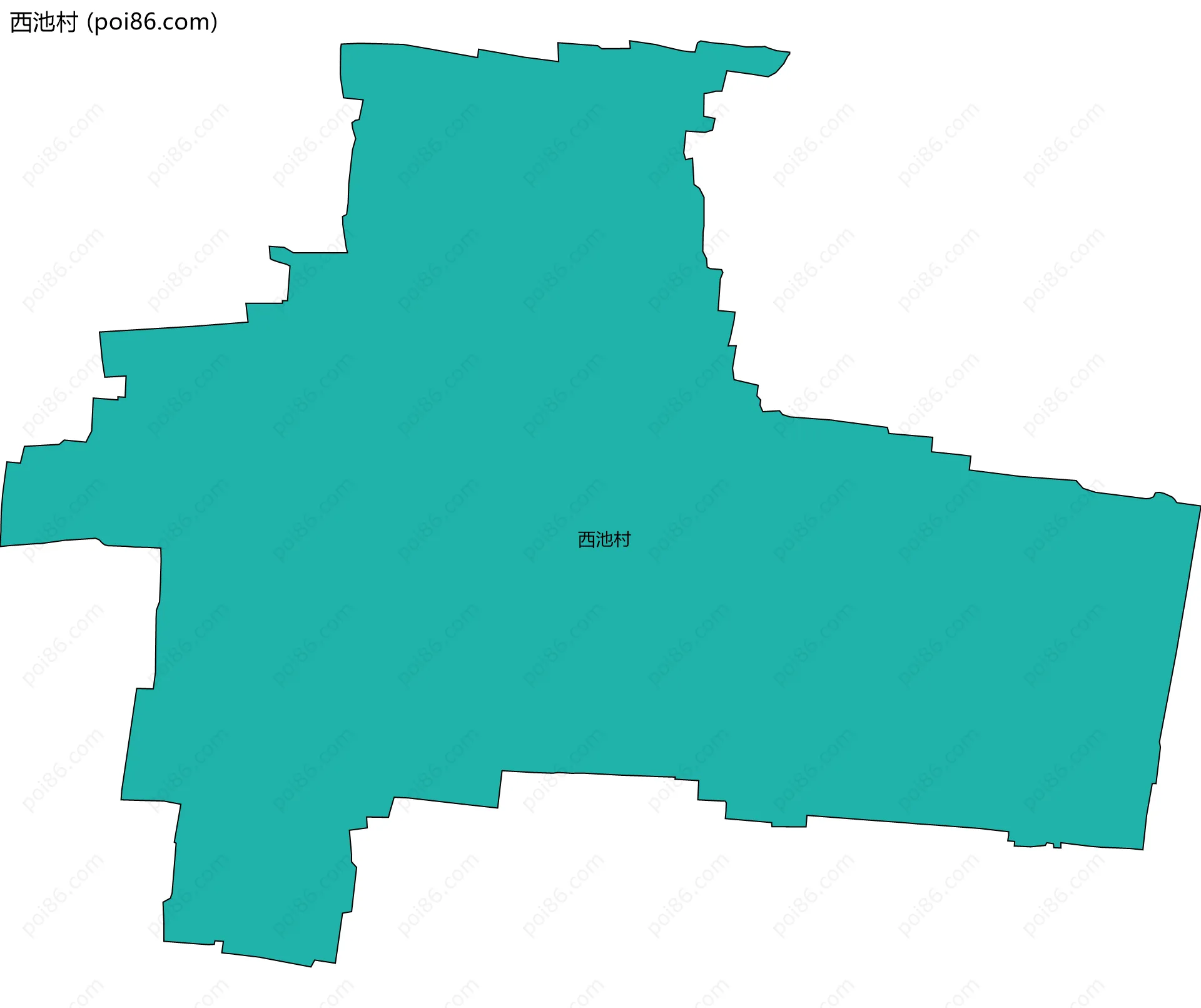 西池村边界地图