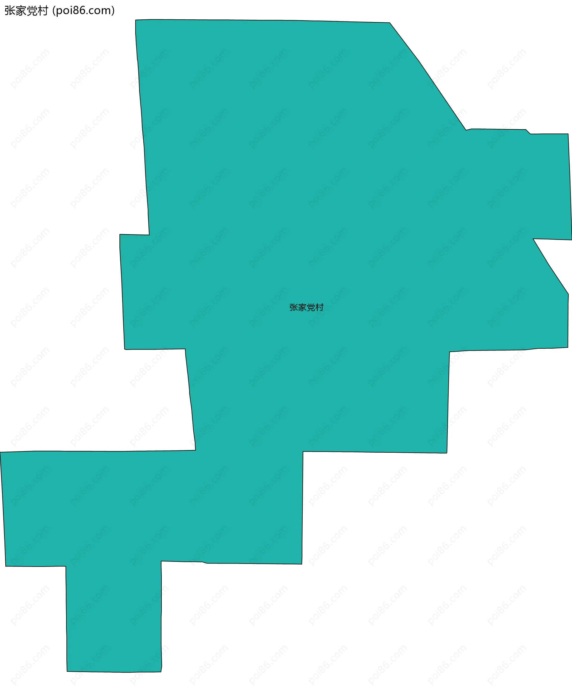 张家党村边界地图