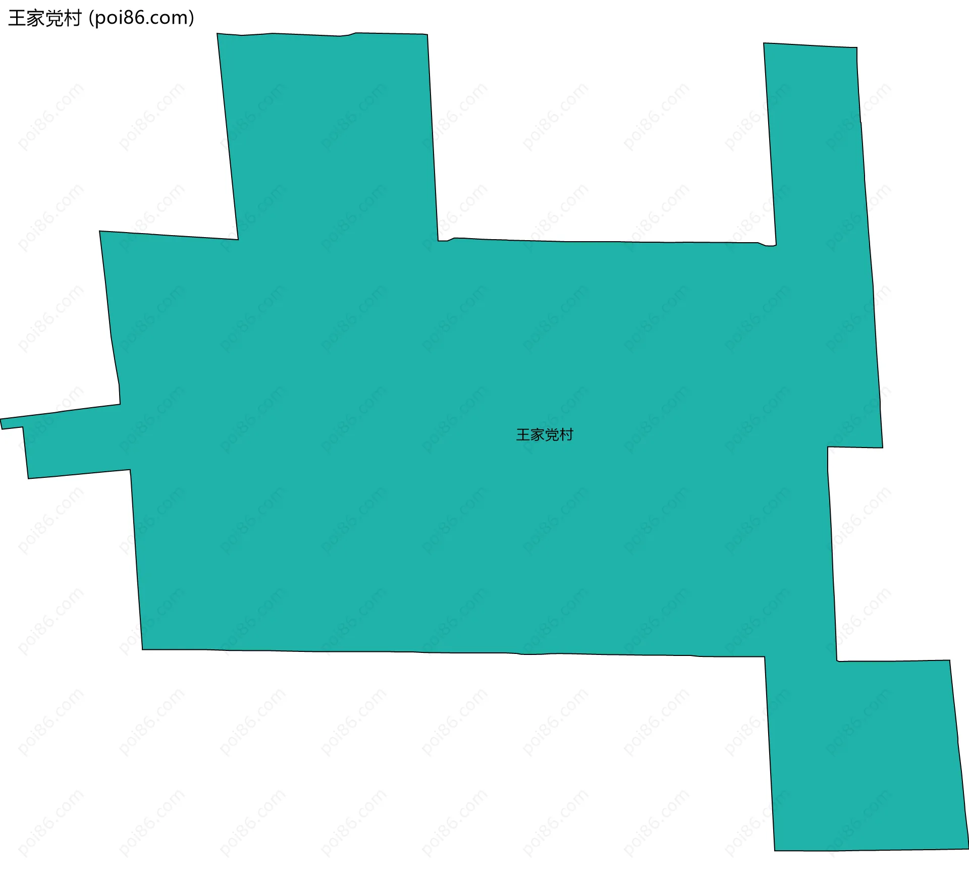 王家党村边界地图
