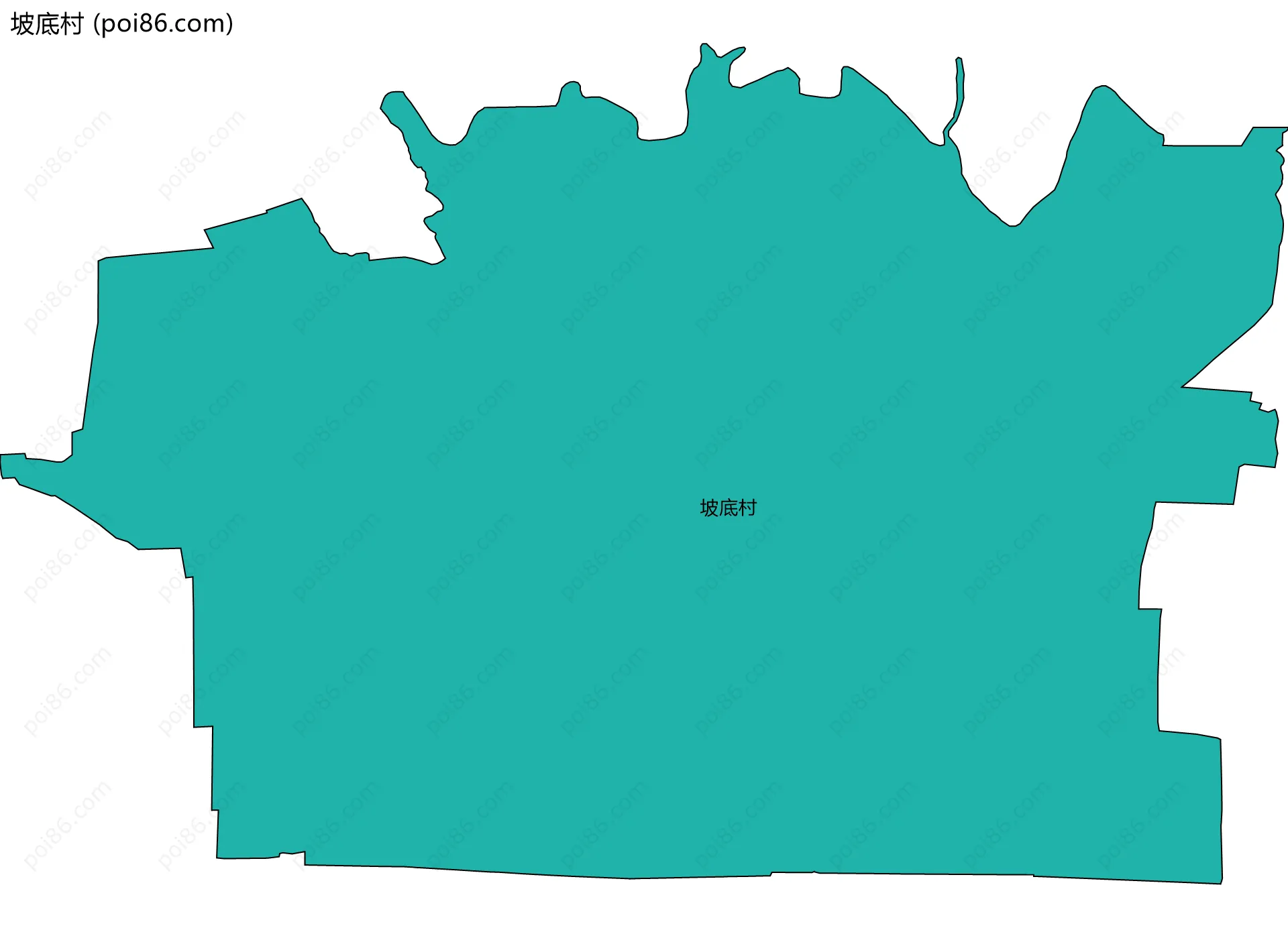 坡底村边界地图