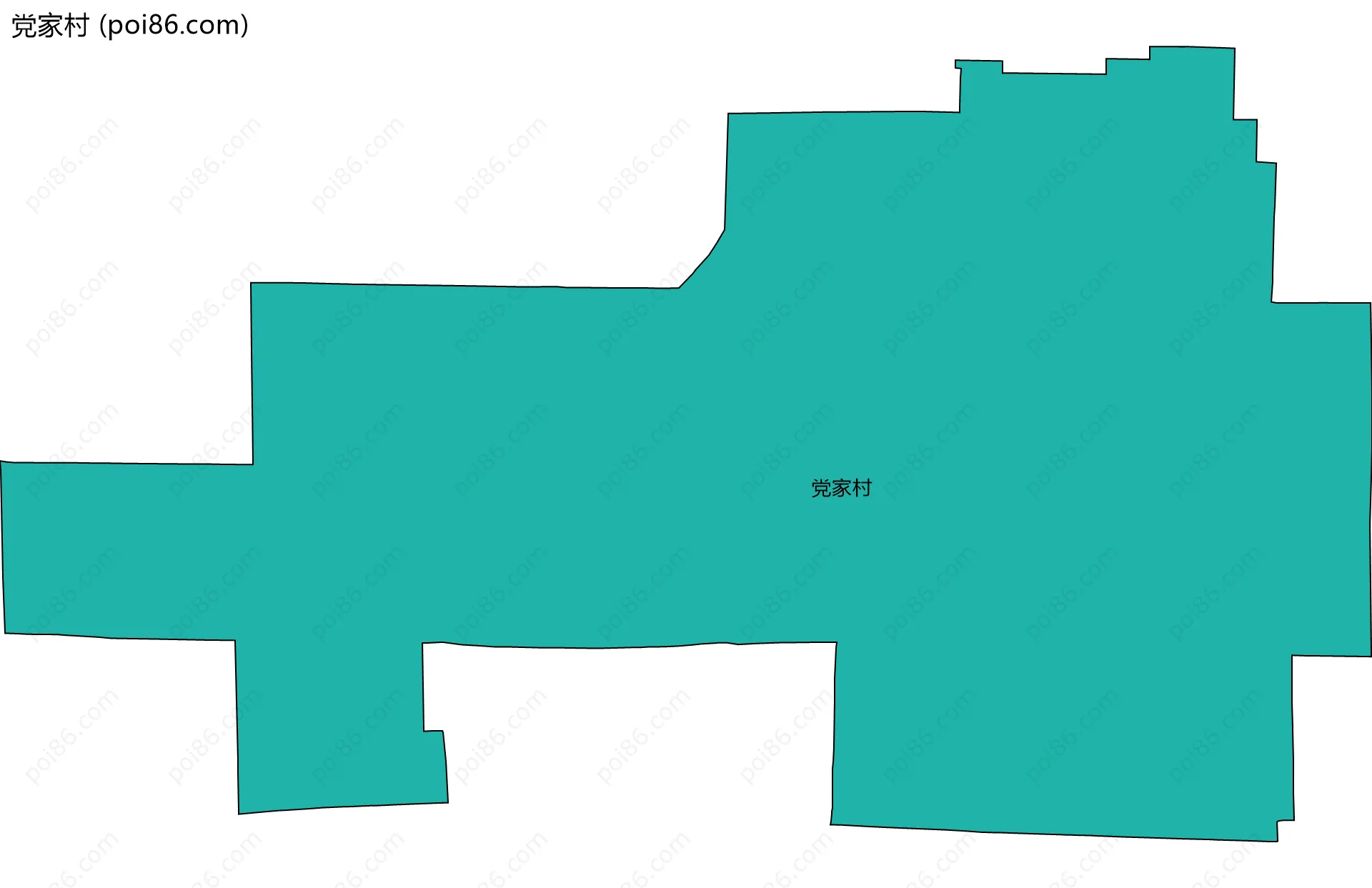 党家村边界地图