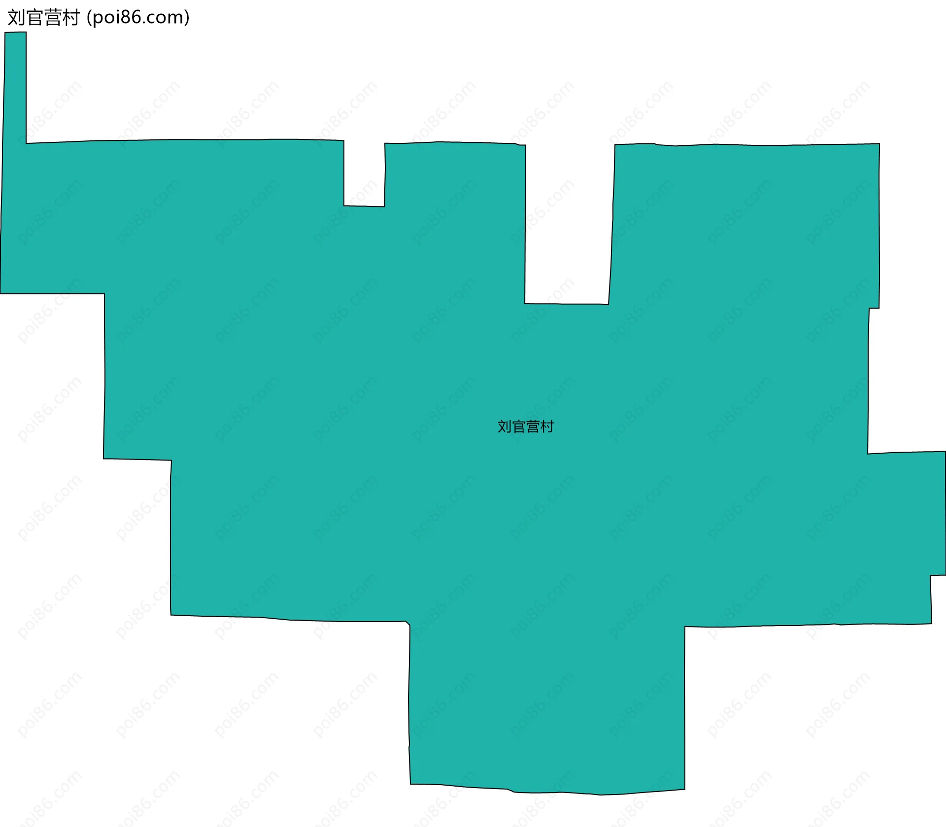 刘官营村边界地图