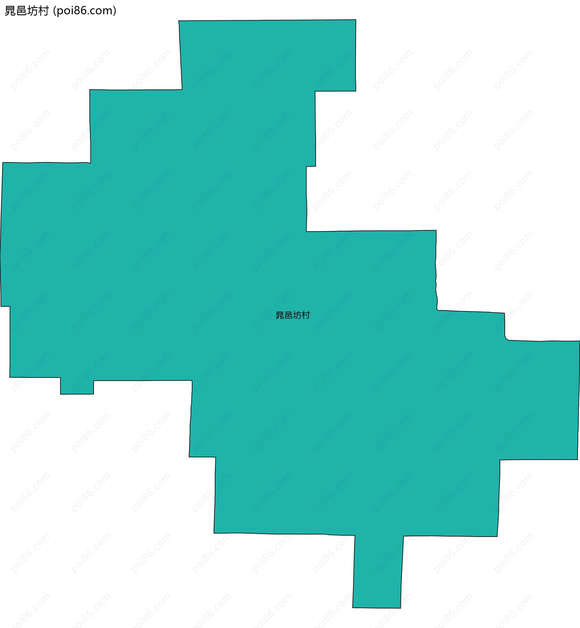 晁邑坊村边界地图