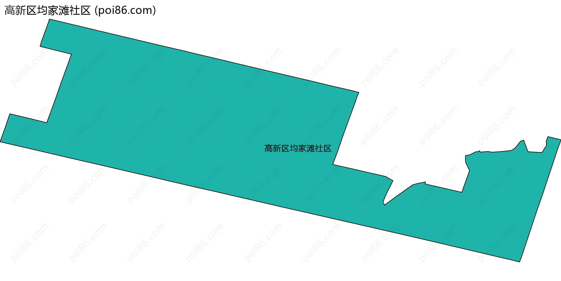 高新区均家滩社区边界地图