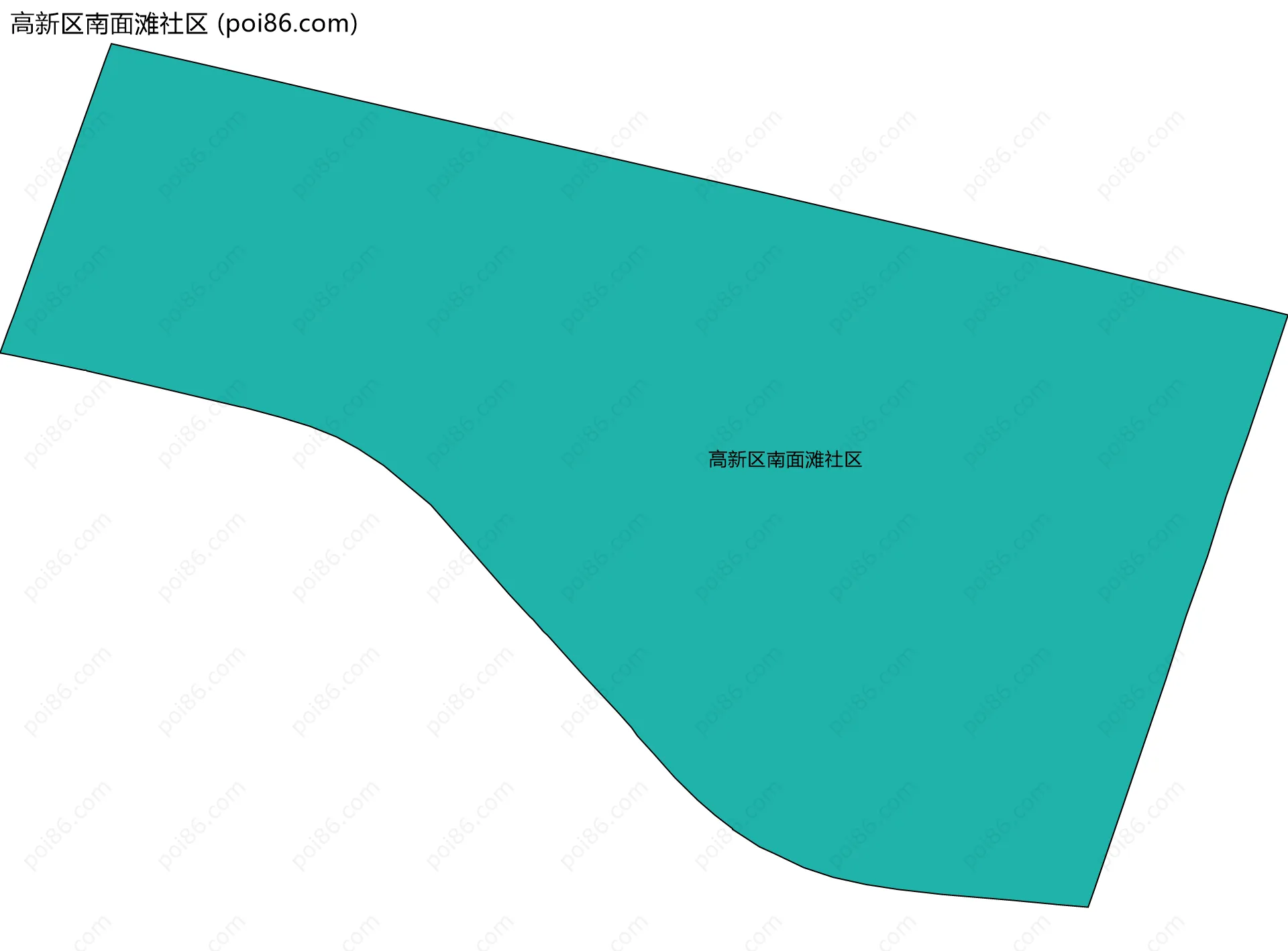 高新区南面滩社区边界地图