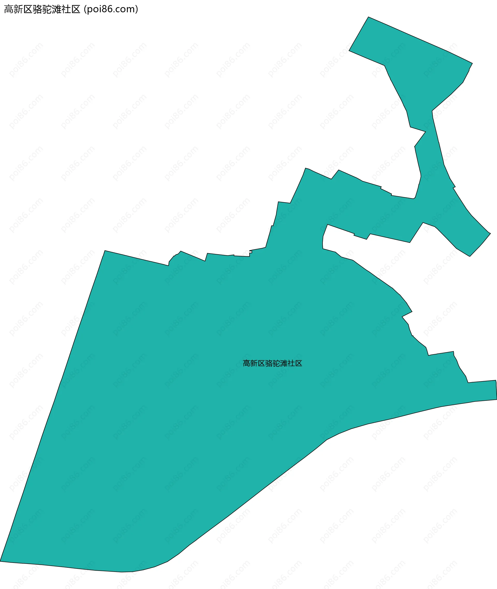 高新区骆驼滩社区边界地图