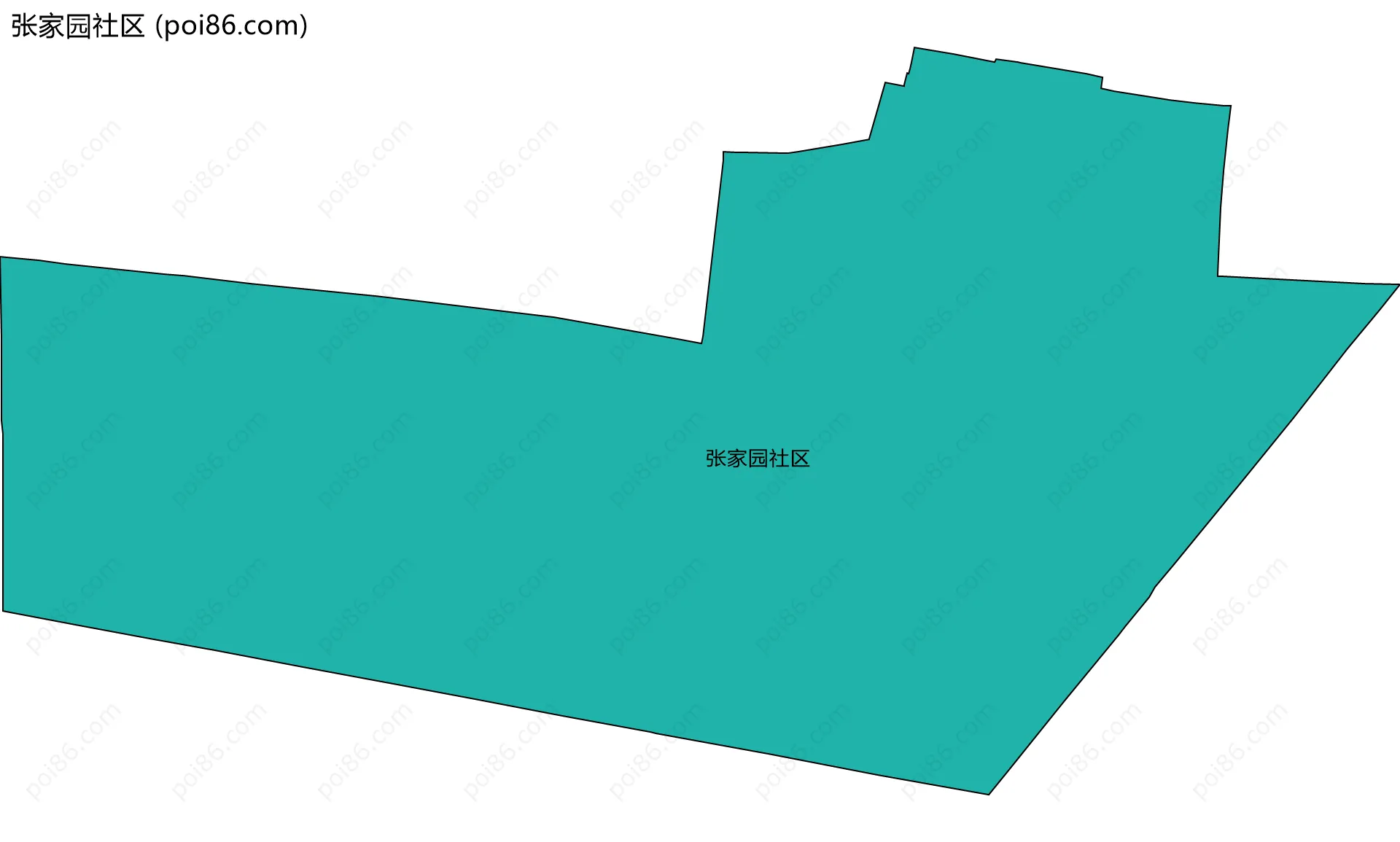 张家园社区边界地图