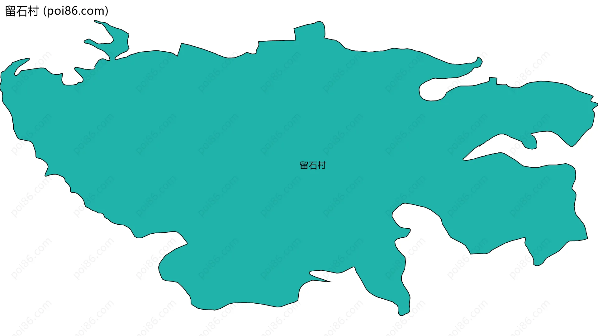 留石村边界地图