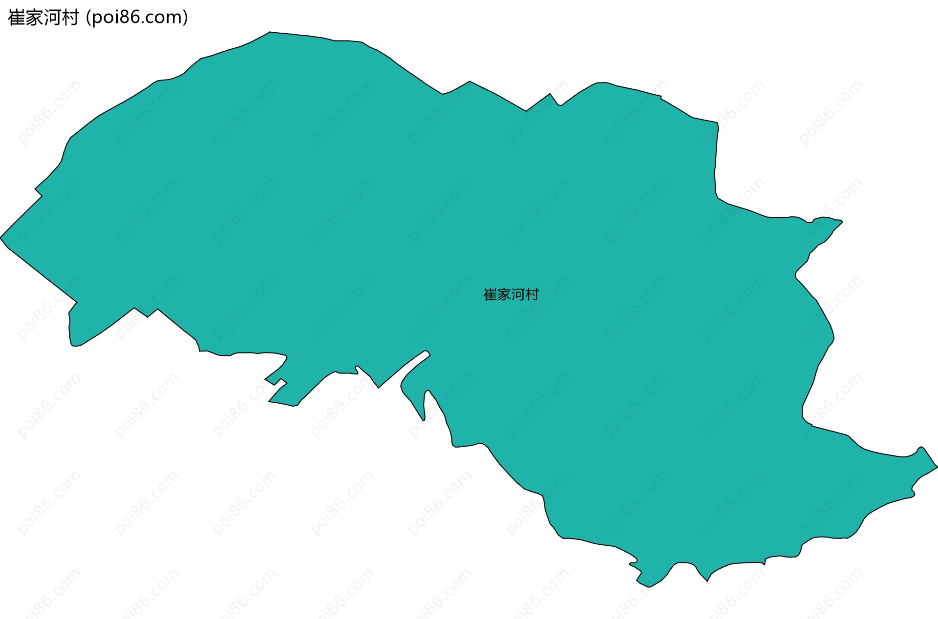 崔家河村边界地图
