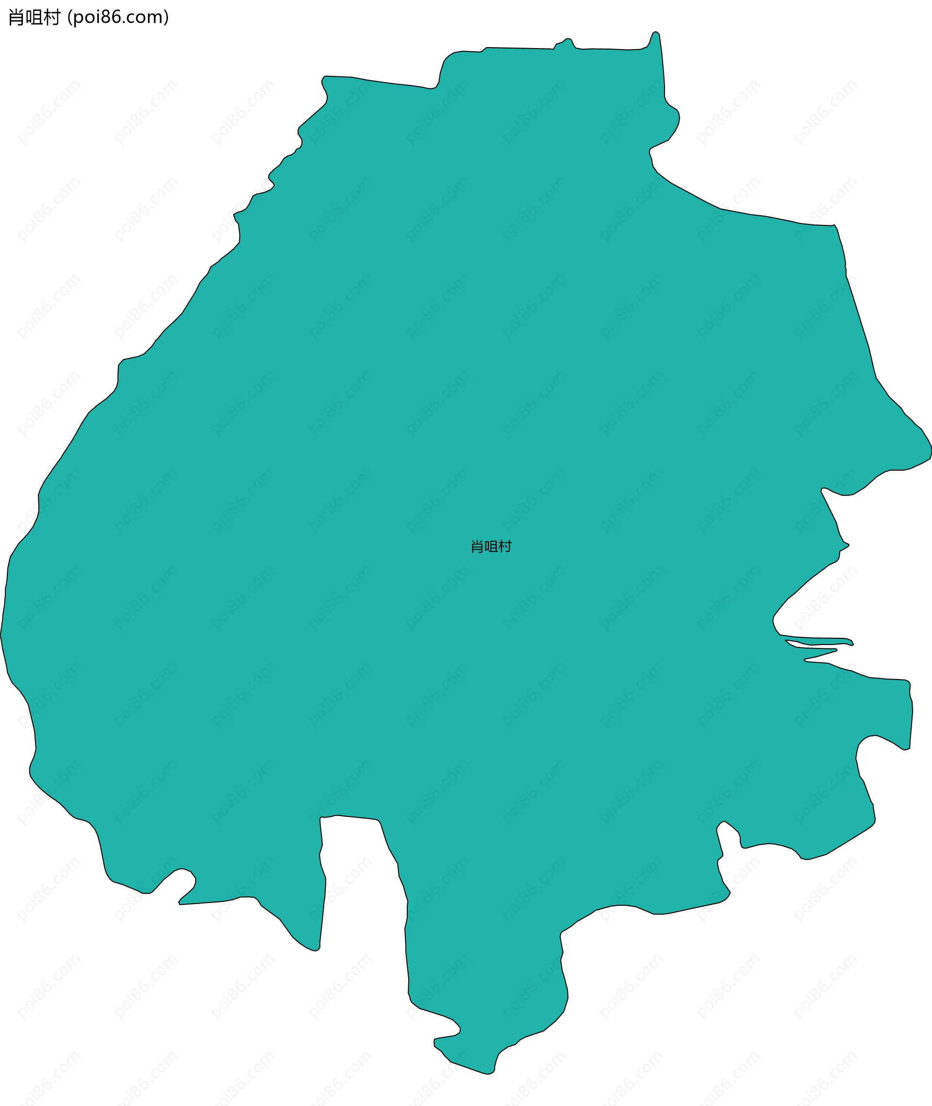 肖咀村边界地图