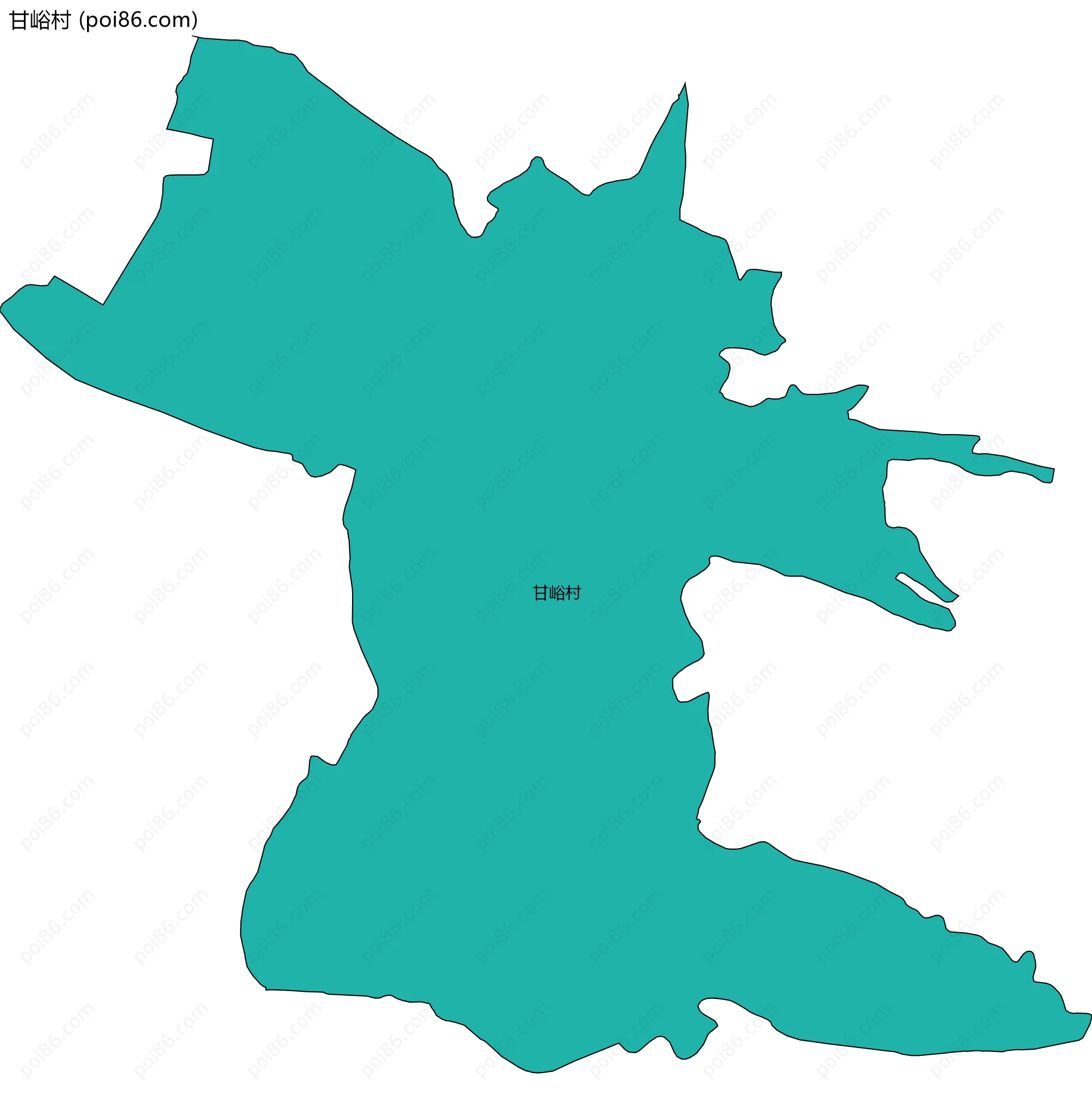 甘峪村边界地图