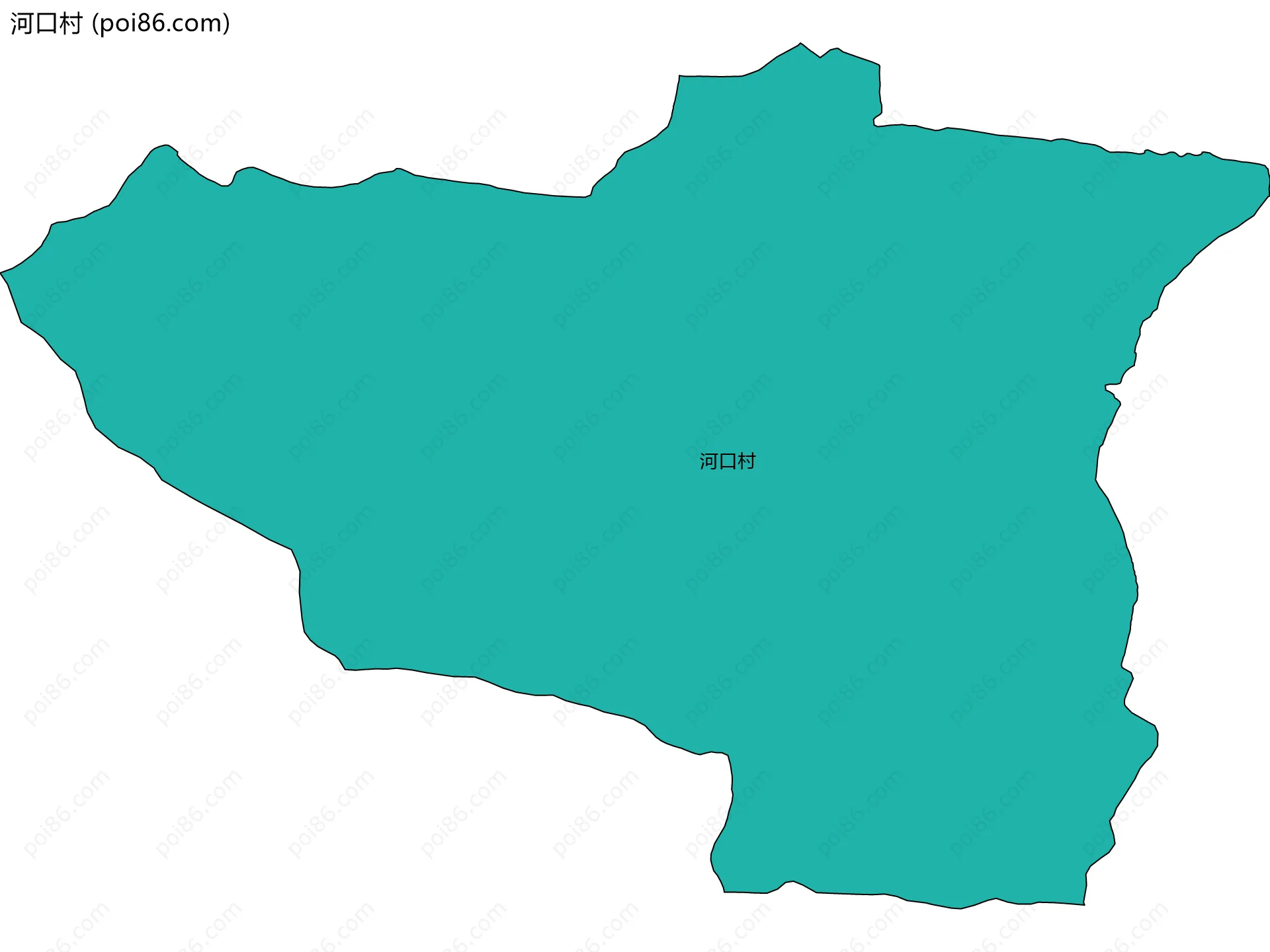 河口村边界地图