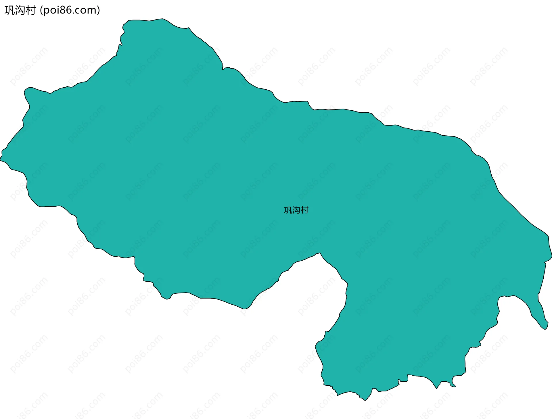 巩沟村边界地图