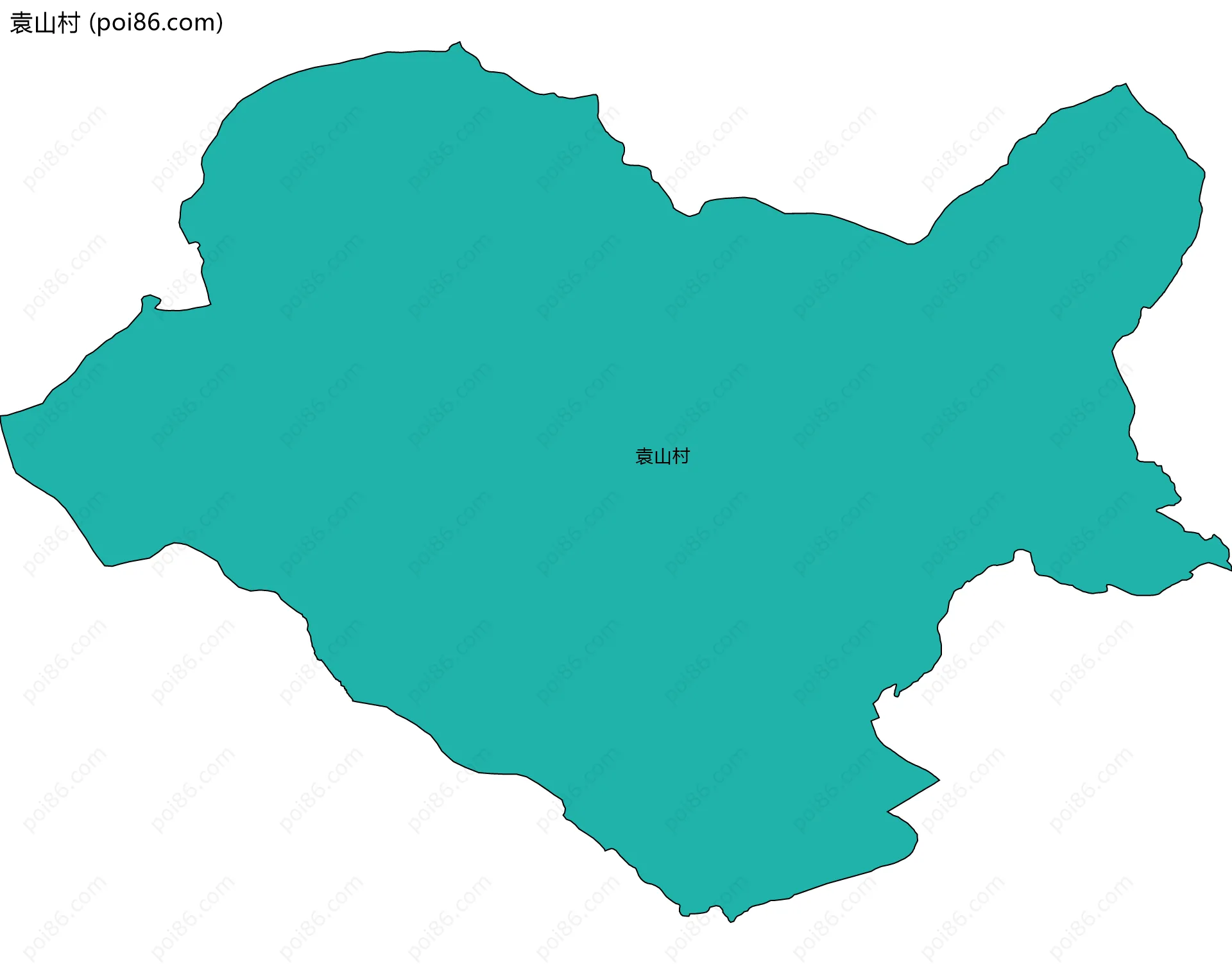 袁山村边界地图