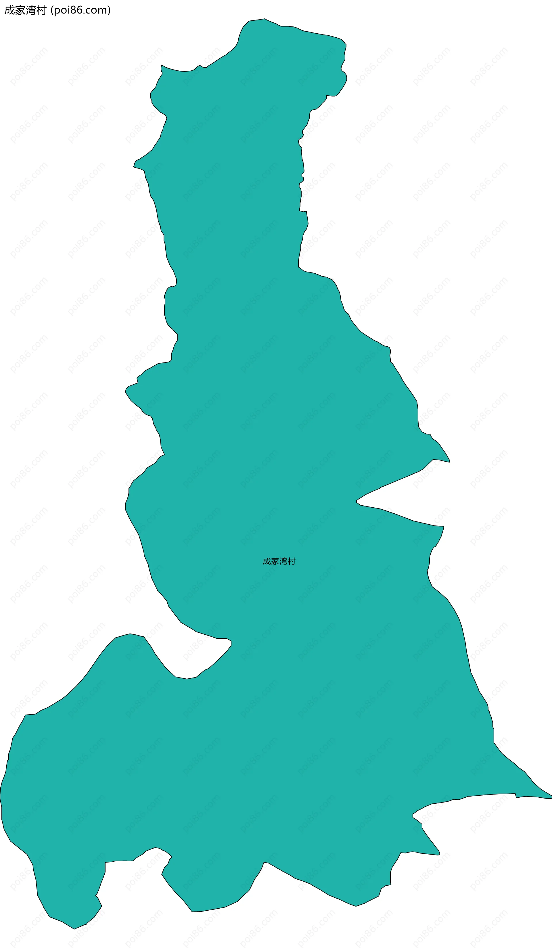 成家湾村边界地图