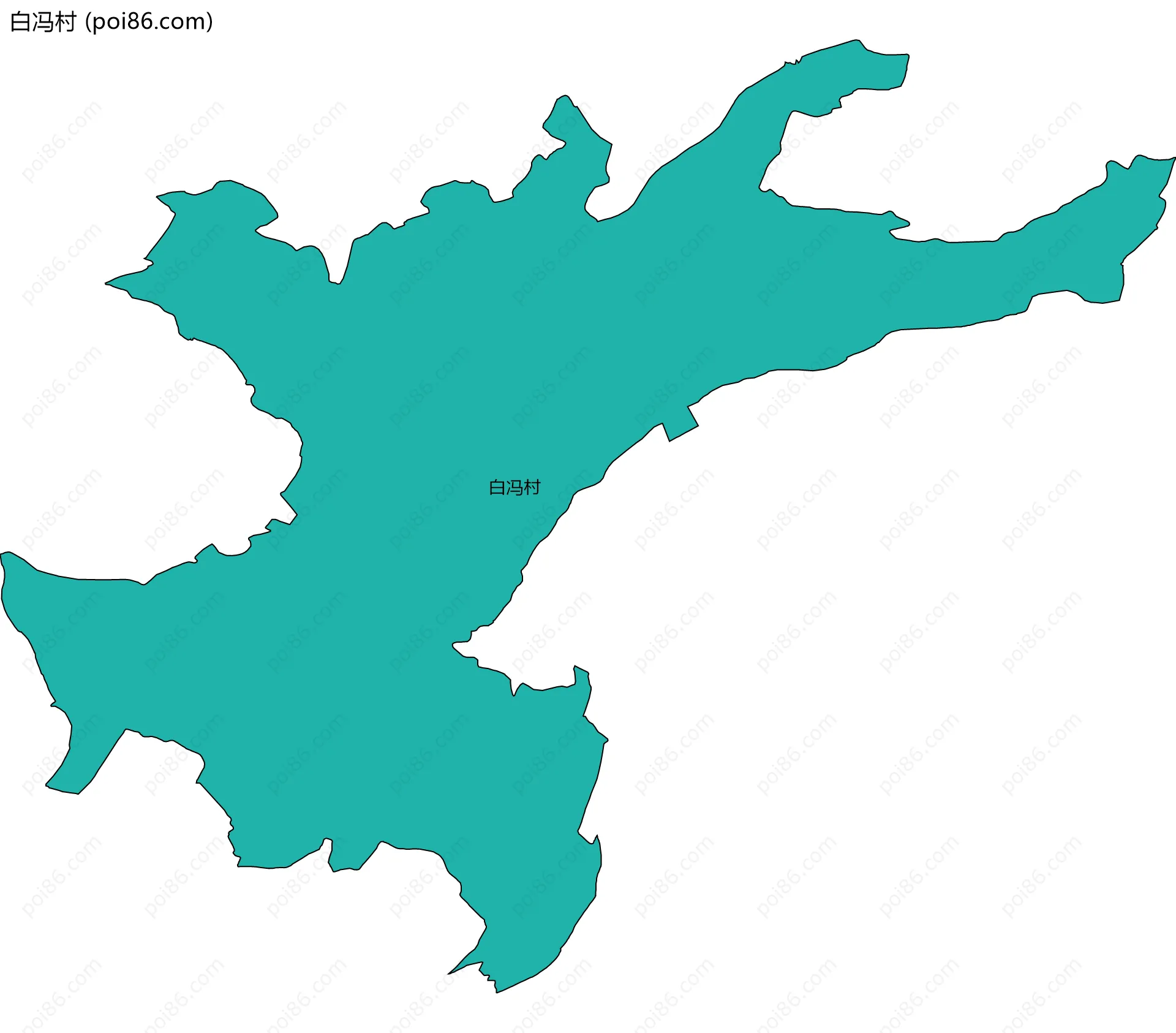 白冯村边界地图