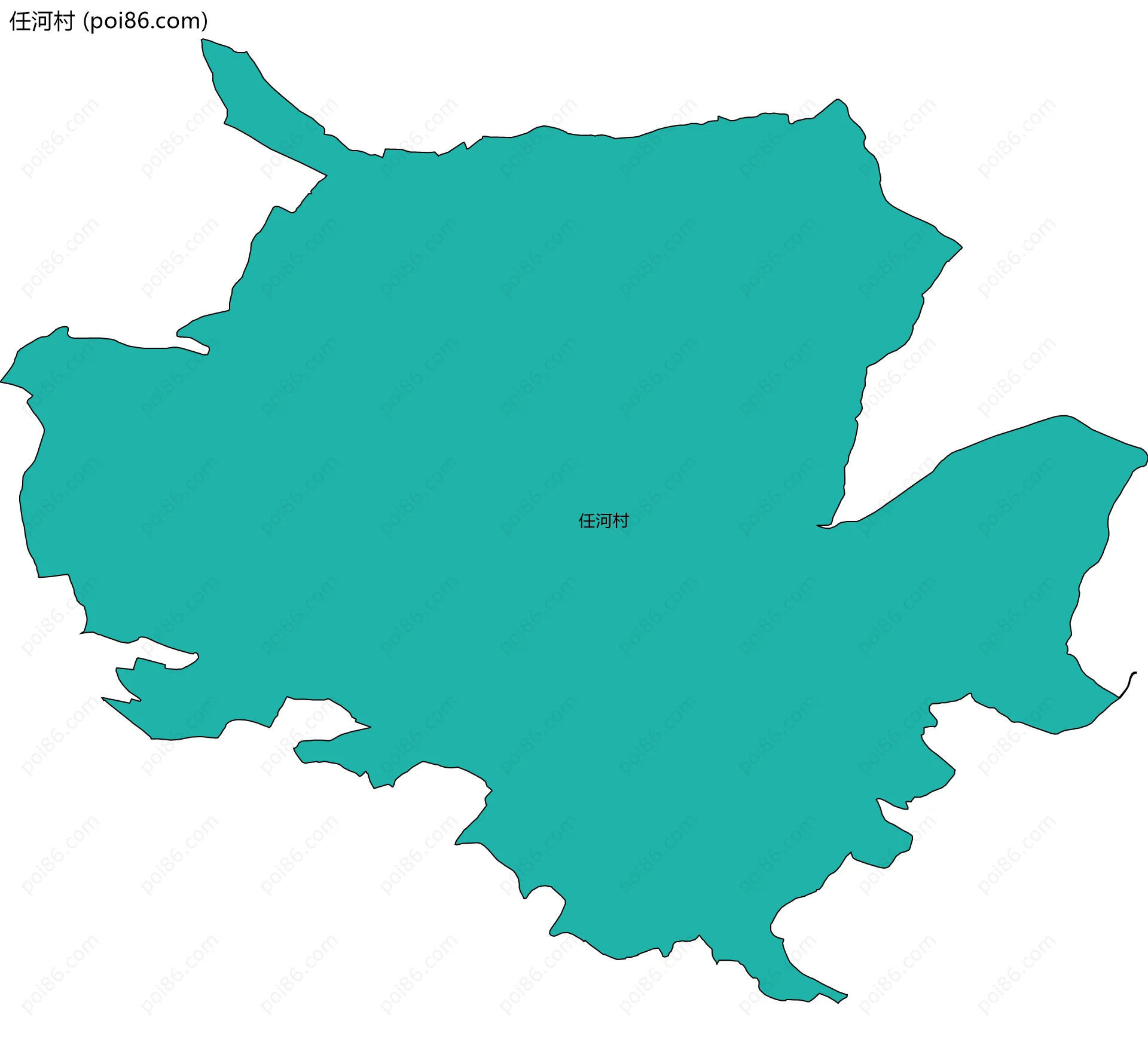 任河村边界地图
