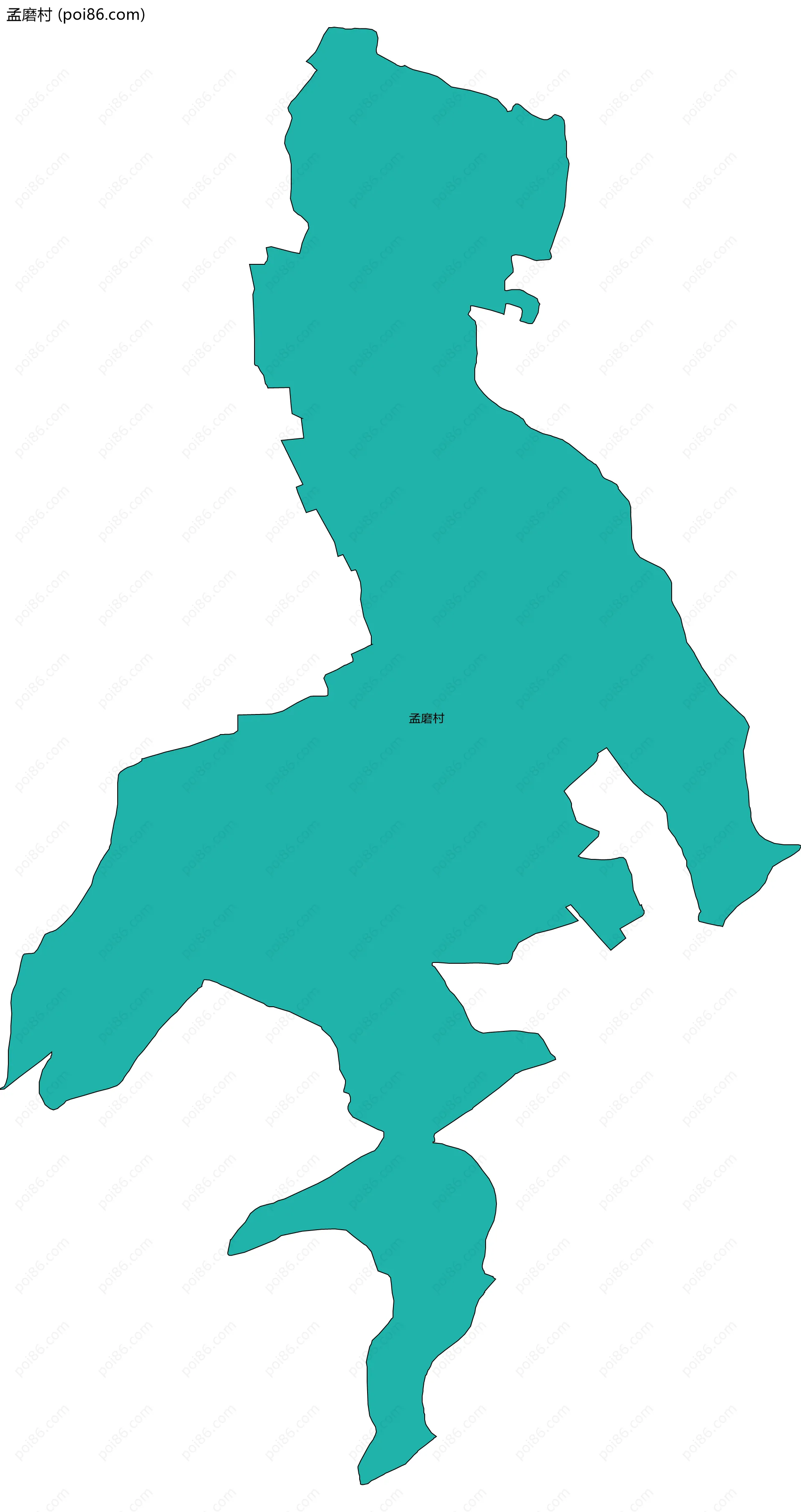 孟磨村边界地图