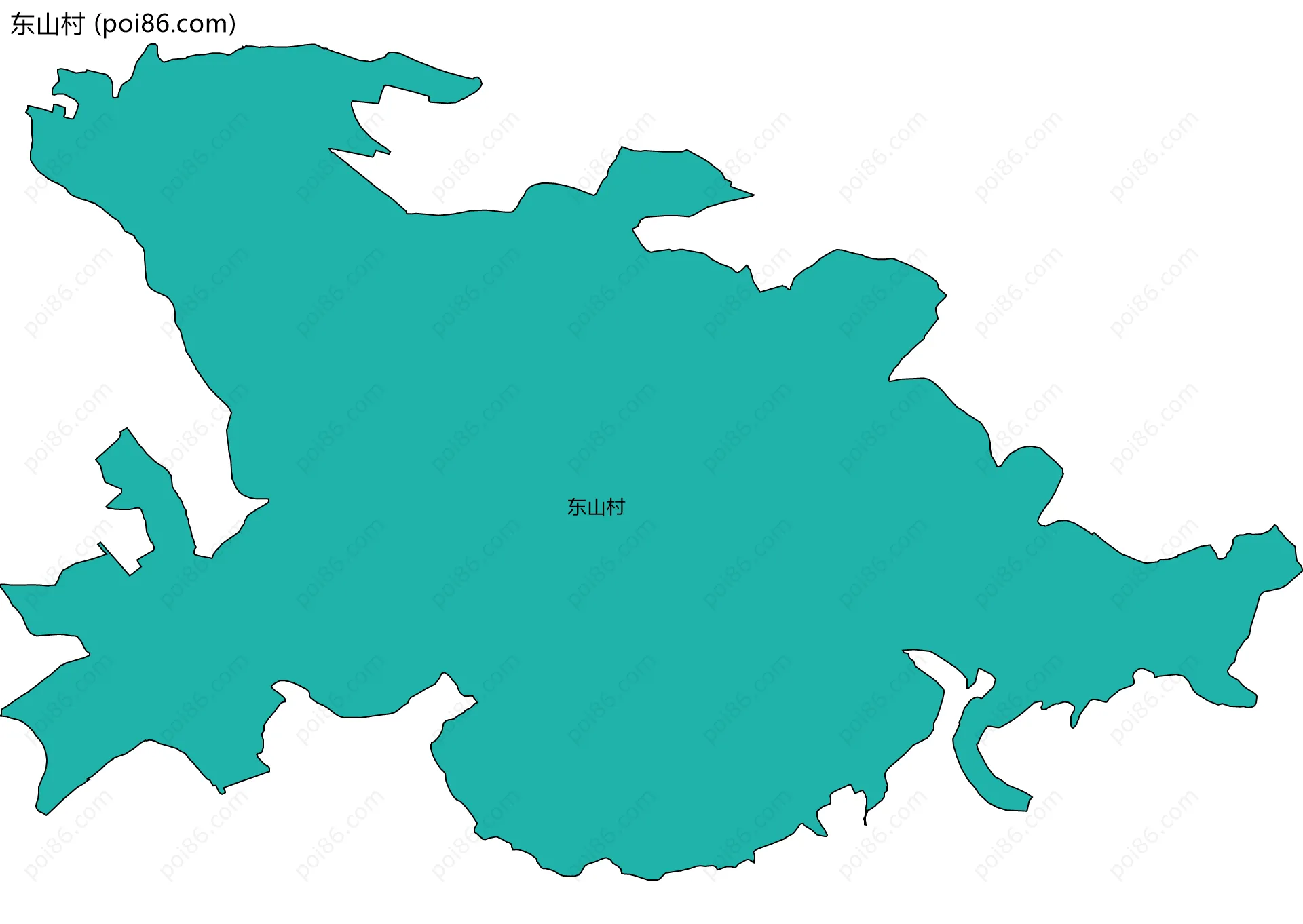 东山村边界地图