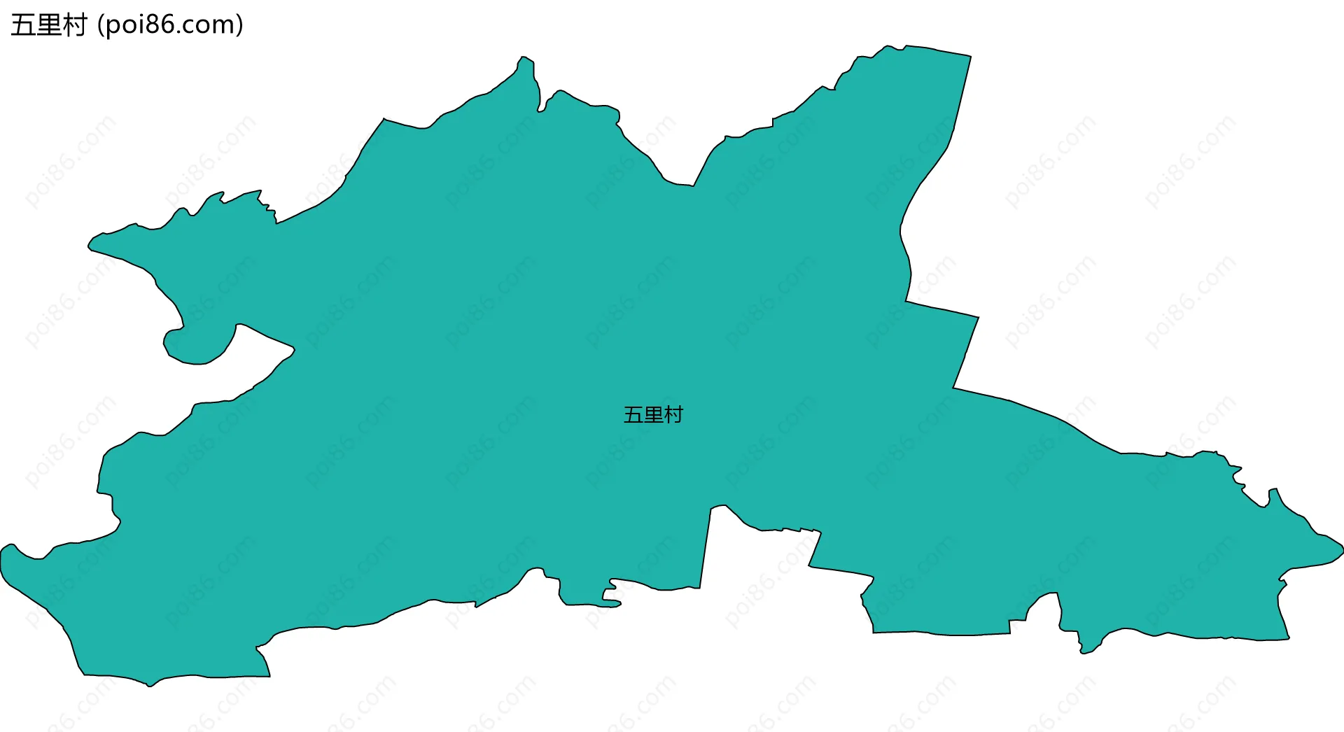 五里村边界地图